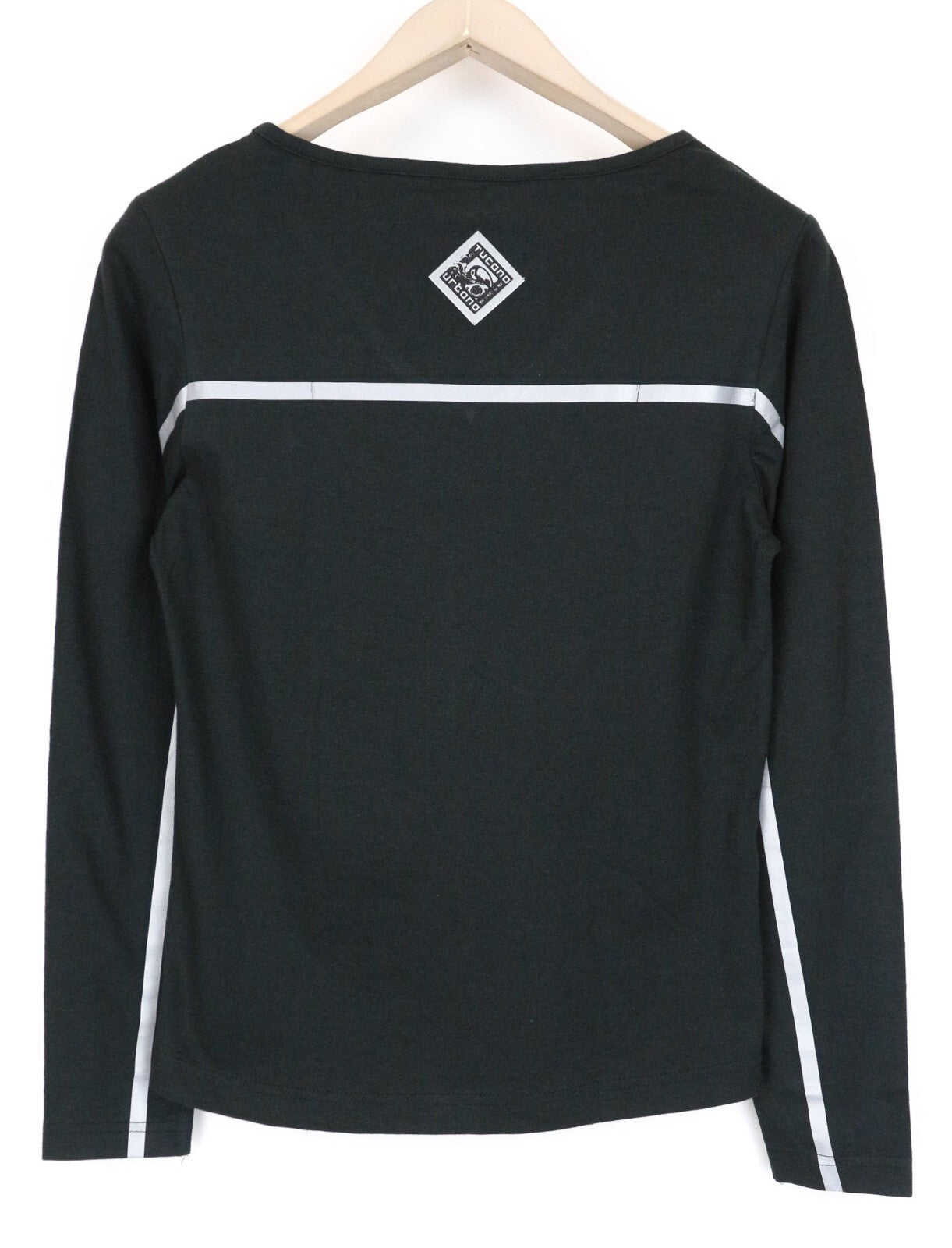TUCANO URBANO T-TU Lady Womens T-Shirt S Black V-Neck Jersey Reflective