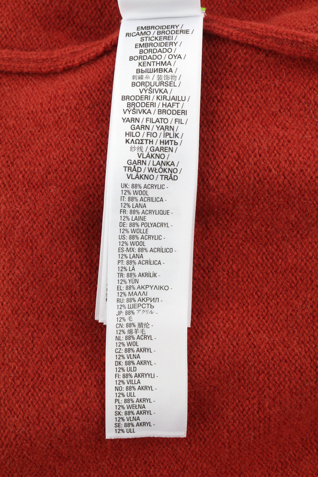 DIESEL K-Boston Men Jumper M Red Pullover Wool Cashmere Knitted RRP€250