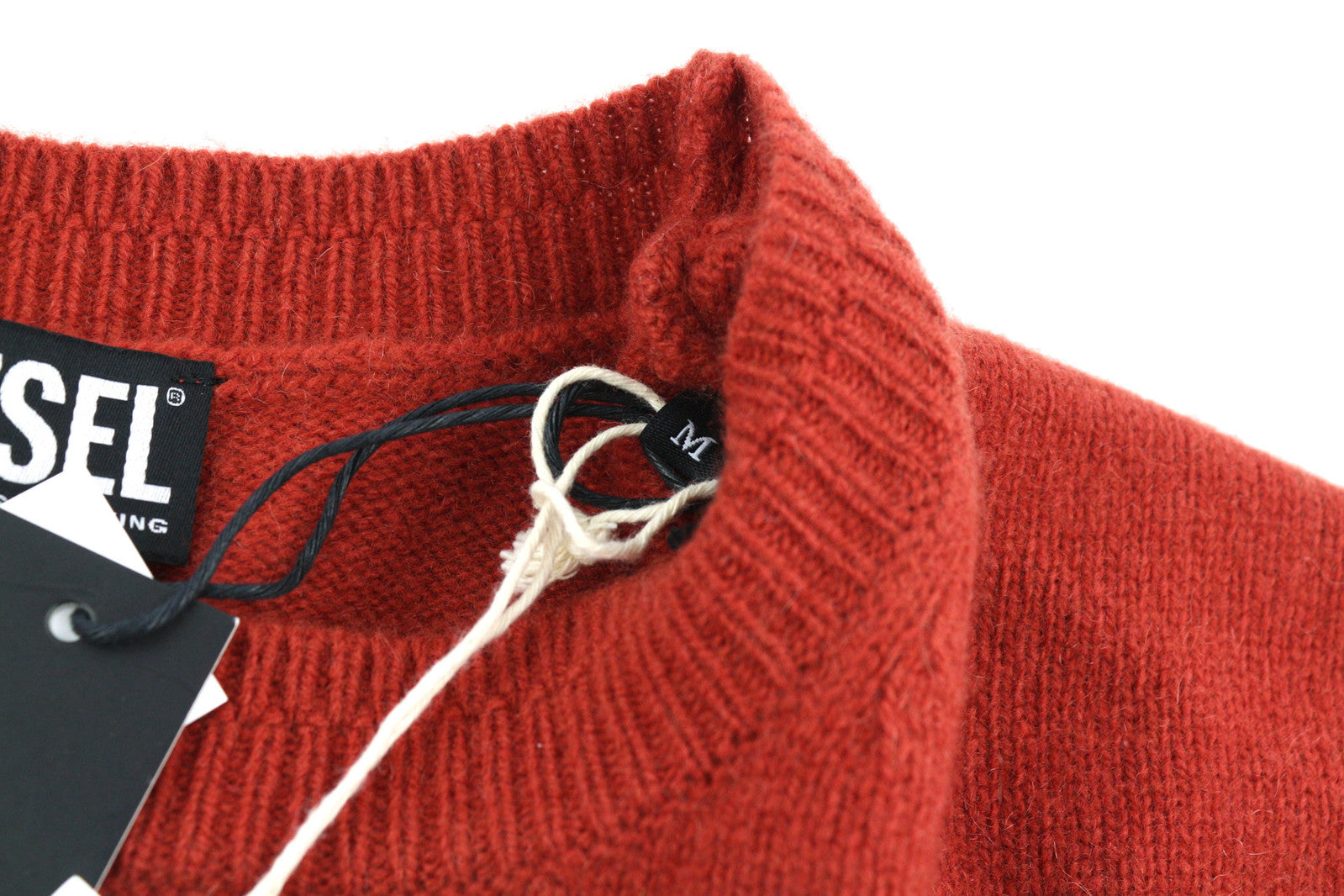 DIESEL K-Boston Men Jumper M Red Pullover Wool Cashmere Knitted RRP€250