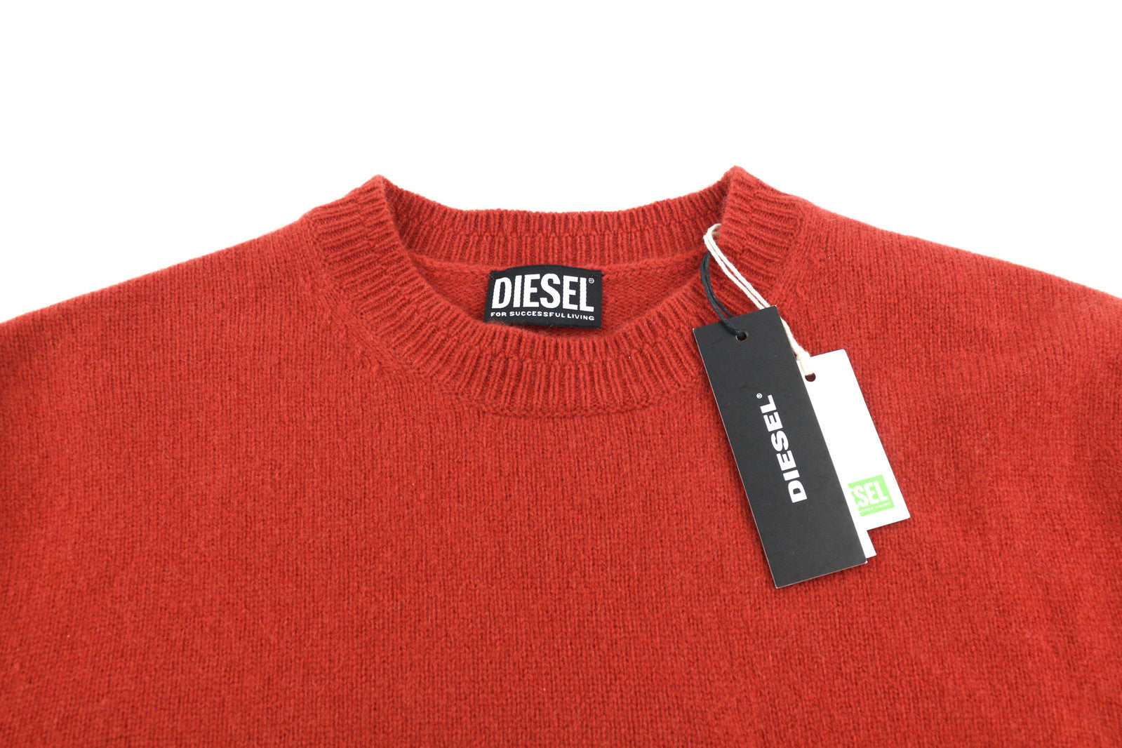 DIESEL K-Boston Men Jumper L Red Pullover Wool Cashmere Knitted RRP€250