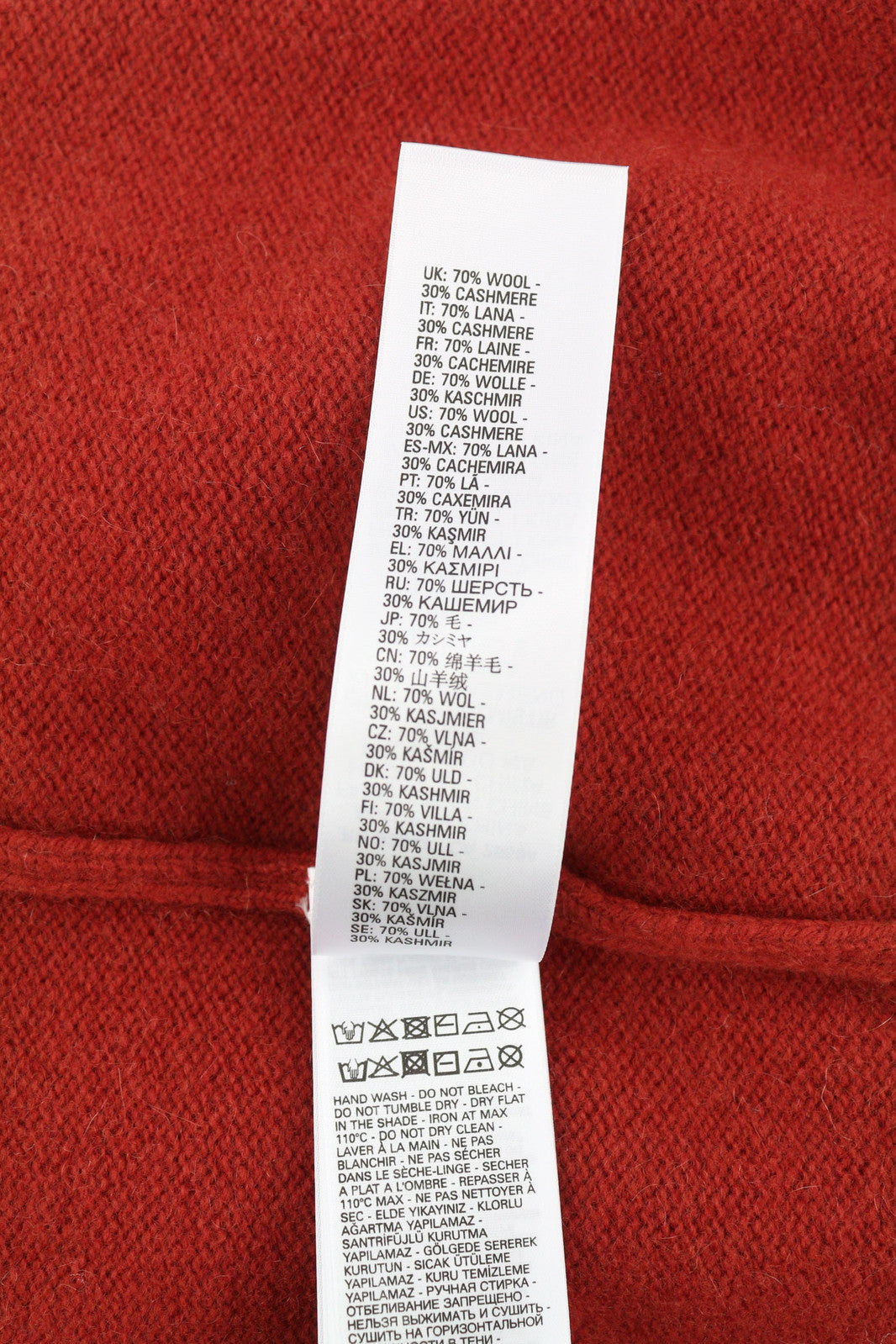 DIESEL K-Boston Men Jumper L Red Pullover Wool Cashmere Knitted RRP€250