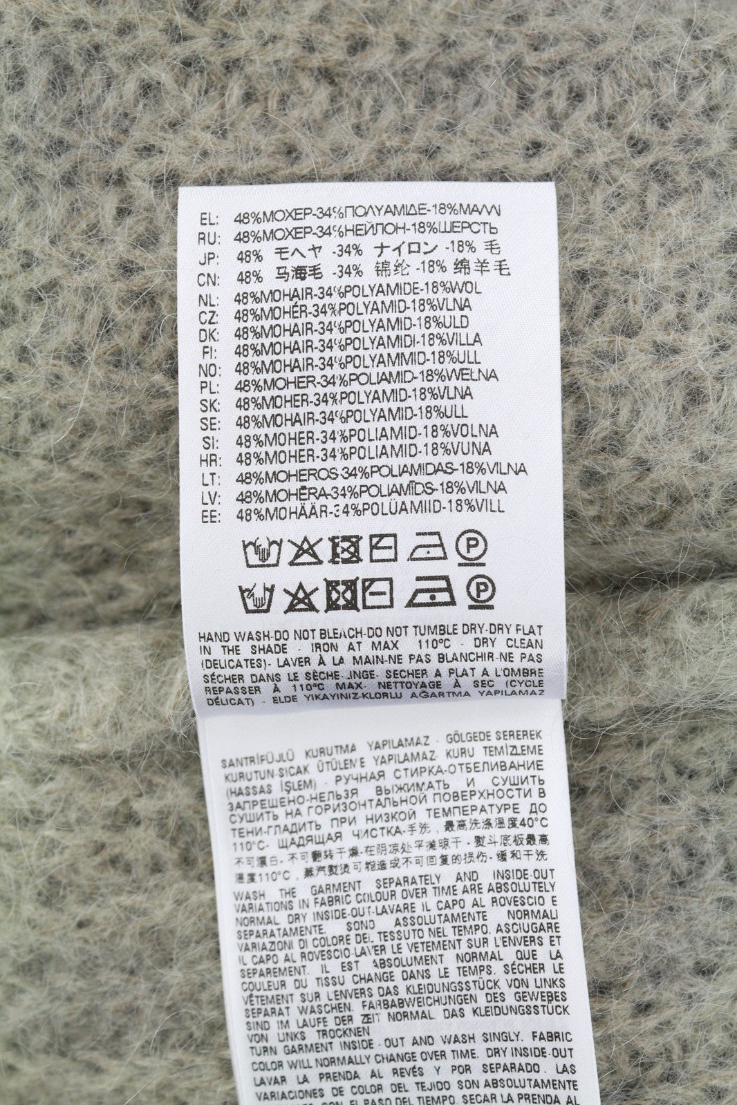 DIESEL K-Osimo Men Jumper M Pullover Mohair Wool Blend Knitted RRP€350 Grey