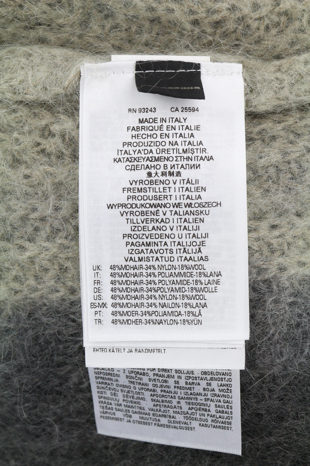 DIESEL K-Osimo Men Jumper L Pullover Mohair Wool Blend Knitted RRP€350 Grey