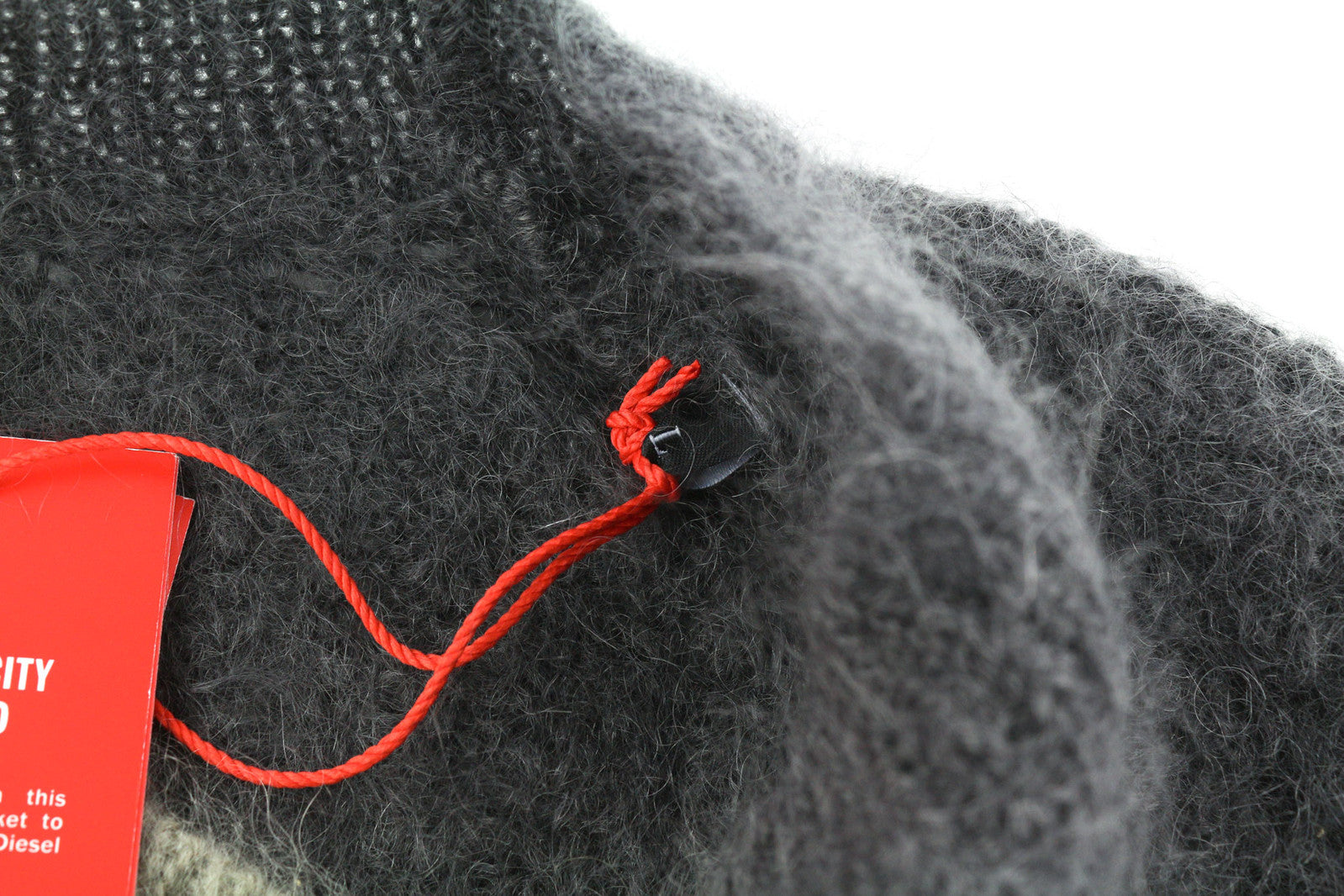 DIESEL K-Osimo Men Jumper L Pullover Mohair Wool Blend Knitted RRP€350 Grey