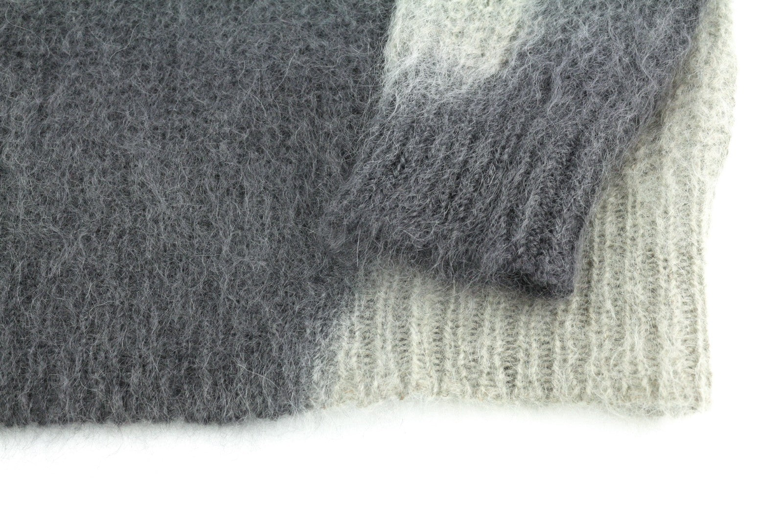 DIESEL K-Osimo Men Jumper XL Pullover Mohair Wool Blend Knitted RRP€350 Grey