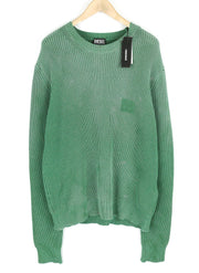DIESEL K-Kentucky Men Jumper L Pullover Washed Effect RRP€275 Knitted Green