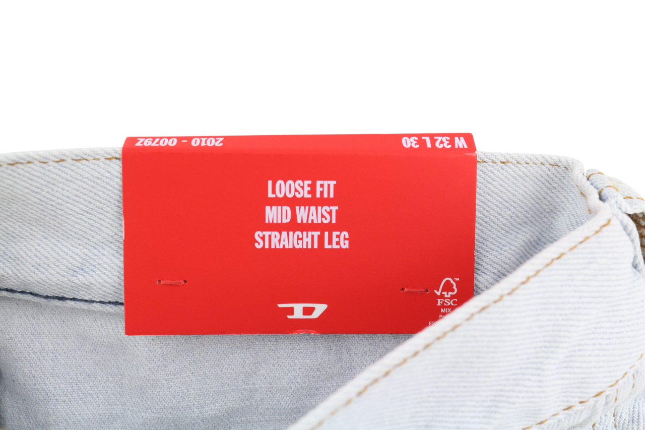 DIESEL 2010 0079Z Men Jeans W32/L30 Loose Fit Mid Waist Straight Leg RRP€250