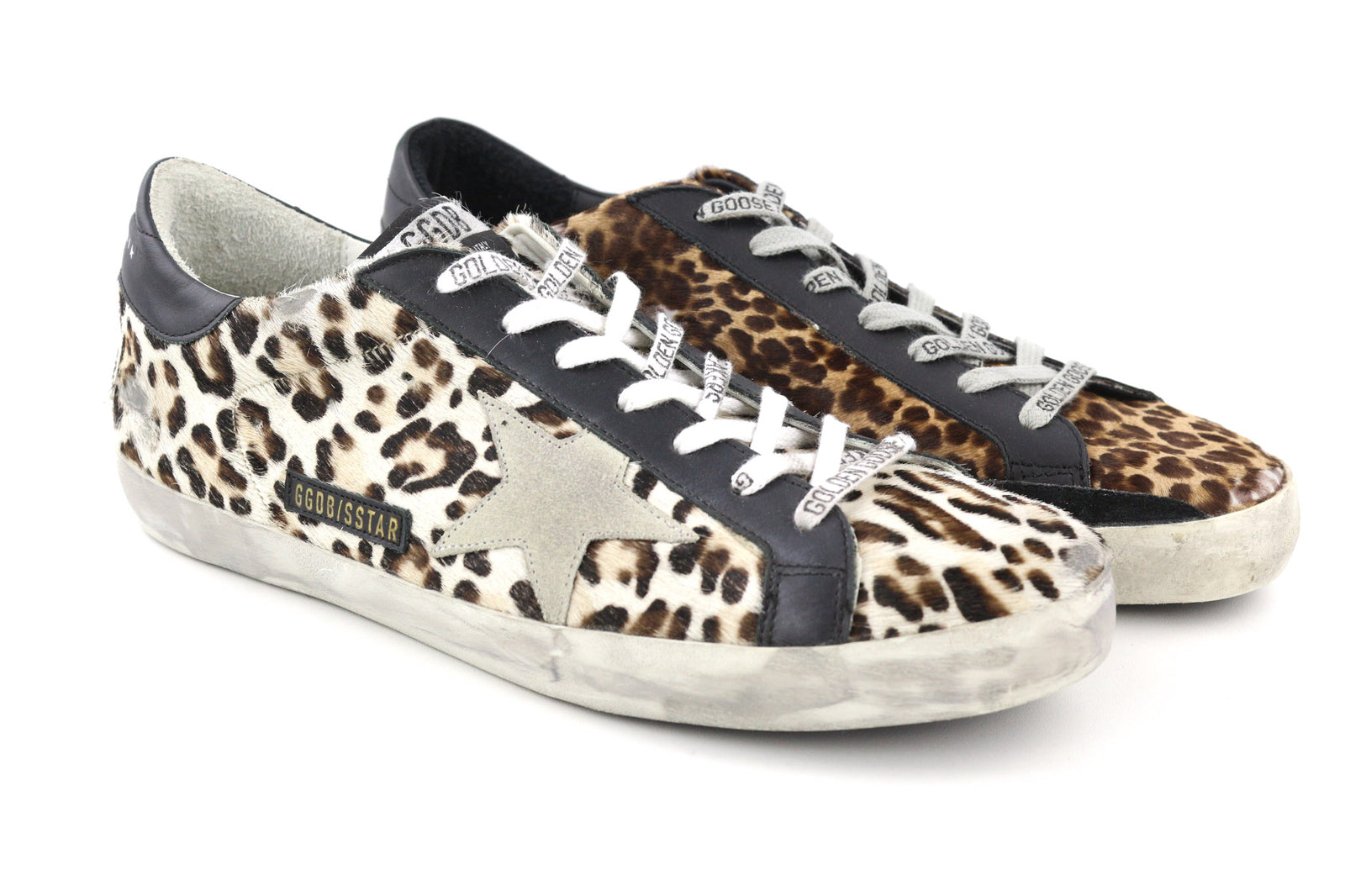 GOLDEN GOOSE Superstar Men Trainers EU43 Animal Print Low-Top Brown Sneakers