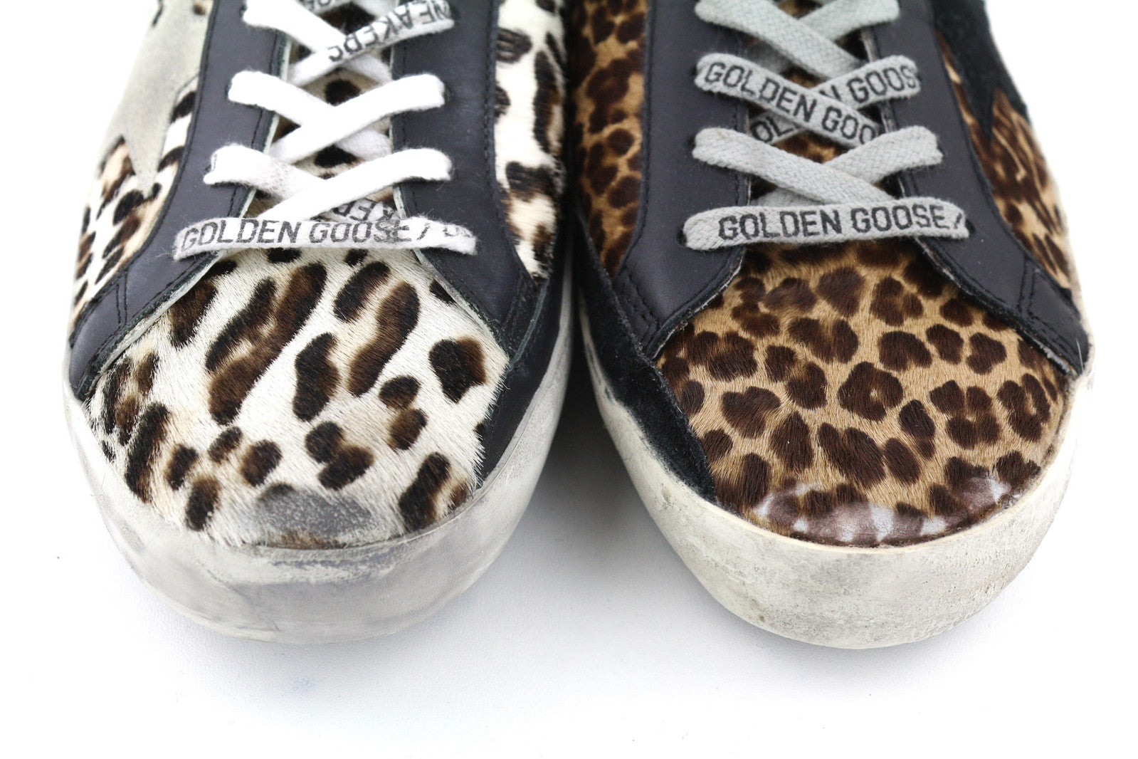 GOLDEN GOOSE Superstar Men Trainers EU43 Animal Print Low-Top Brown Sneakers
