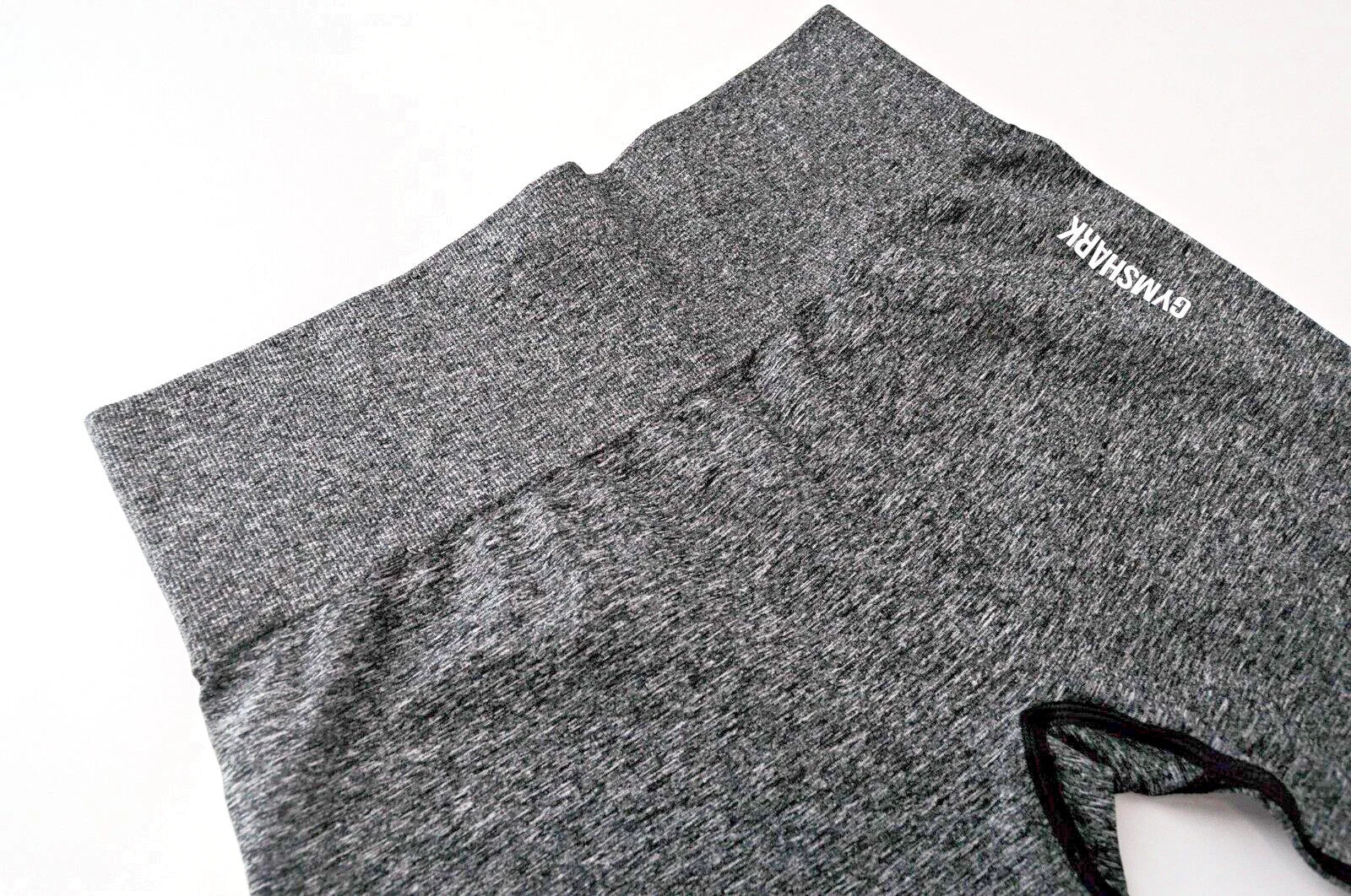 GYMSHARK  Women Leggings L Mid Grey Melange Logo Stretch Activewear Gym Sports