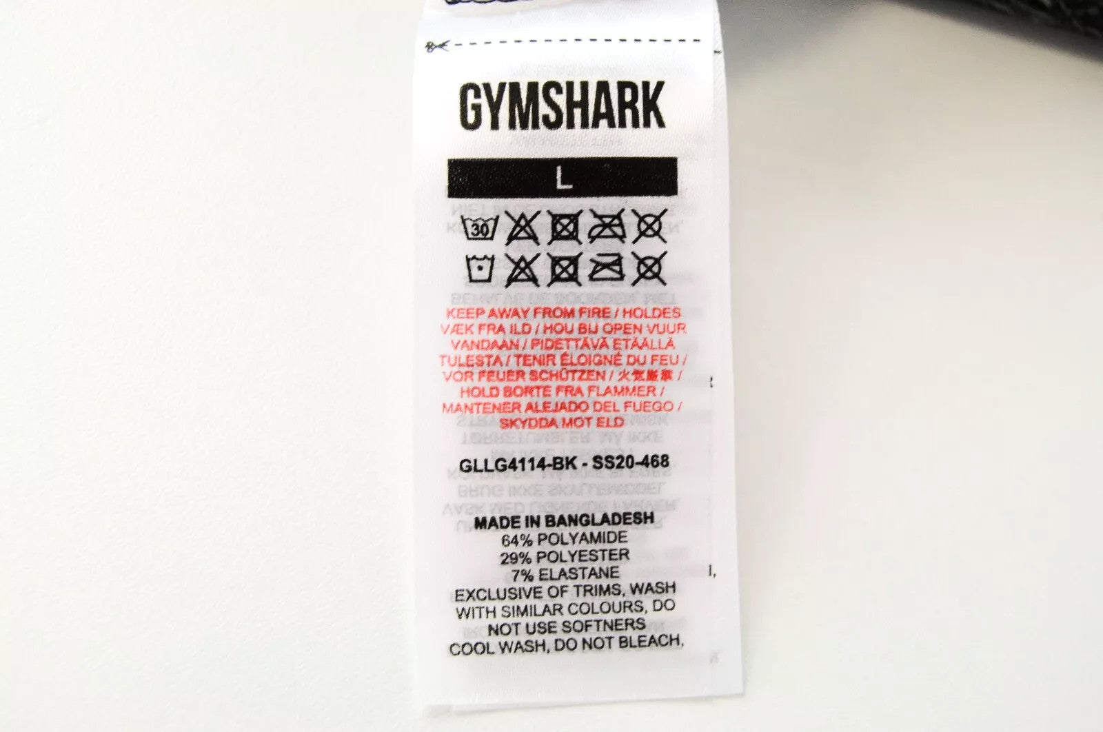 GYMSHARK  Women Leggings L Mid Grey Melange Logo Stretch Activewear Gym Sports