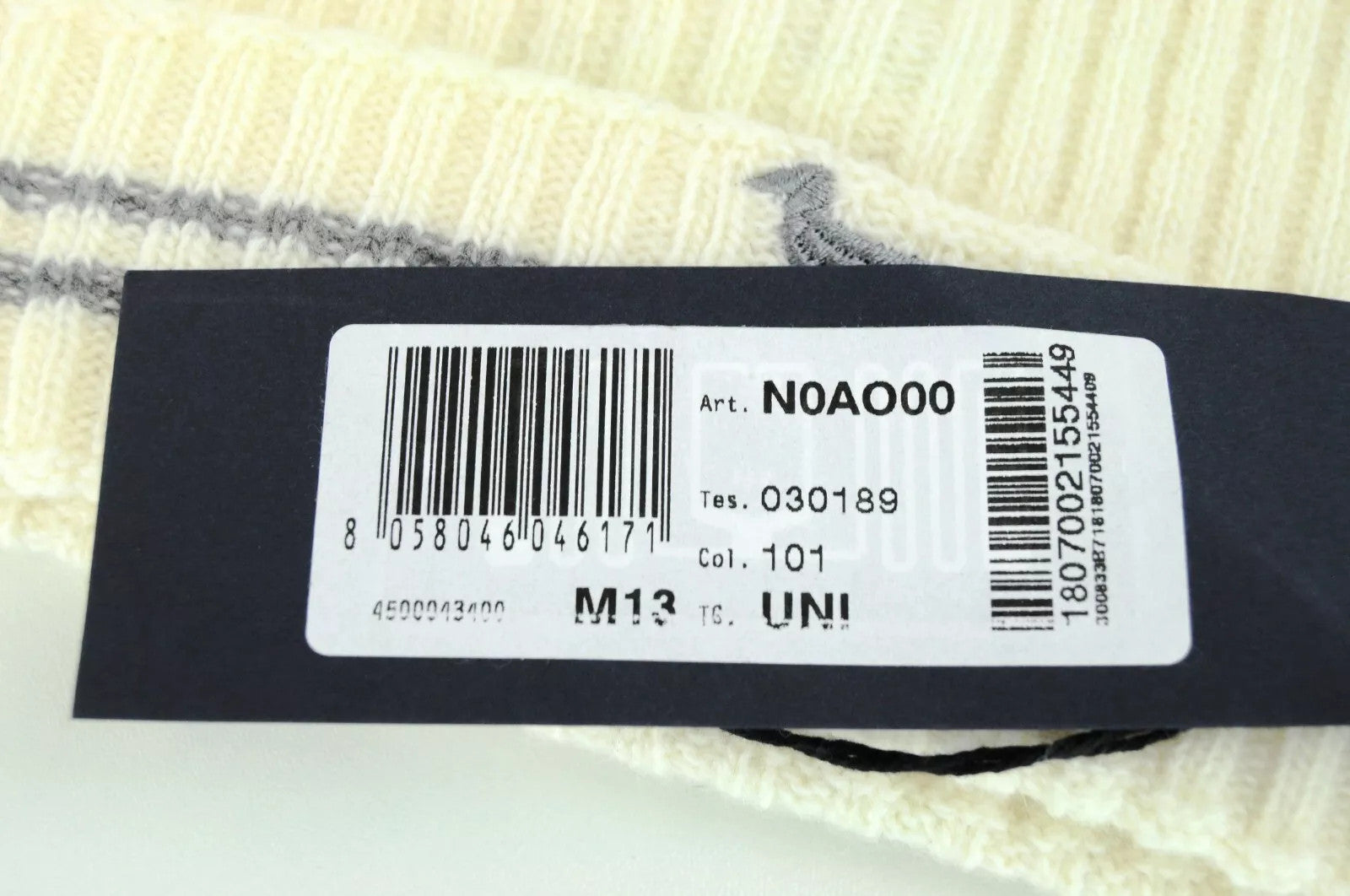 HARMONT & BLAINE Men Hat OS White Pure Wool Logo Knitted Unisex Winter Beanie