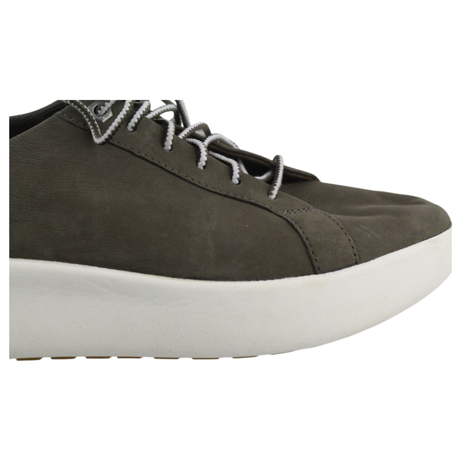 TIMBERLAND A1SSV Women Sneakers EU37 EU37.5 Dark Leather Logo Almond Toe Low Top