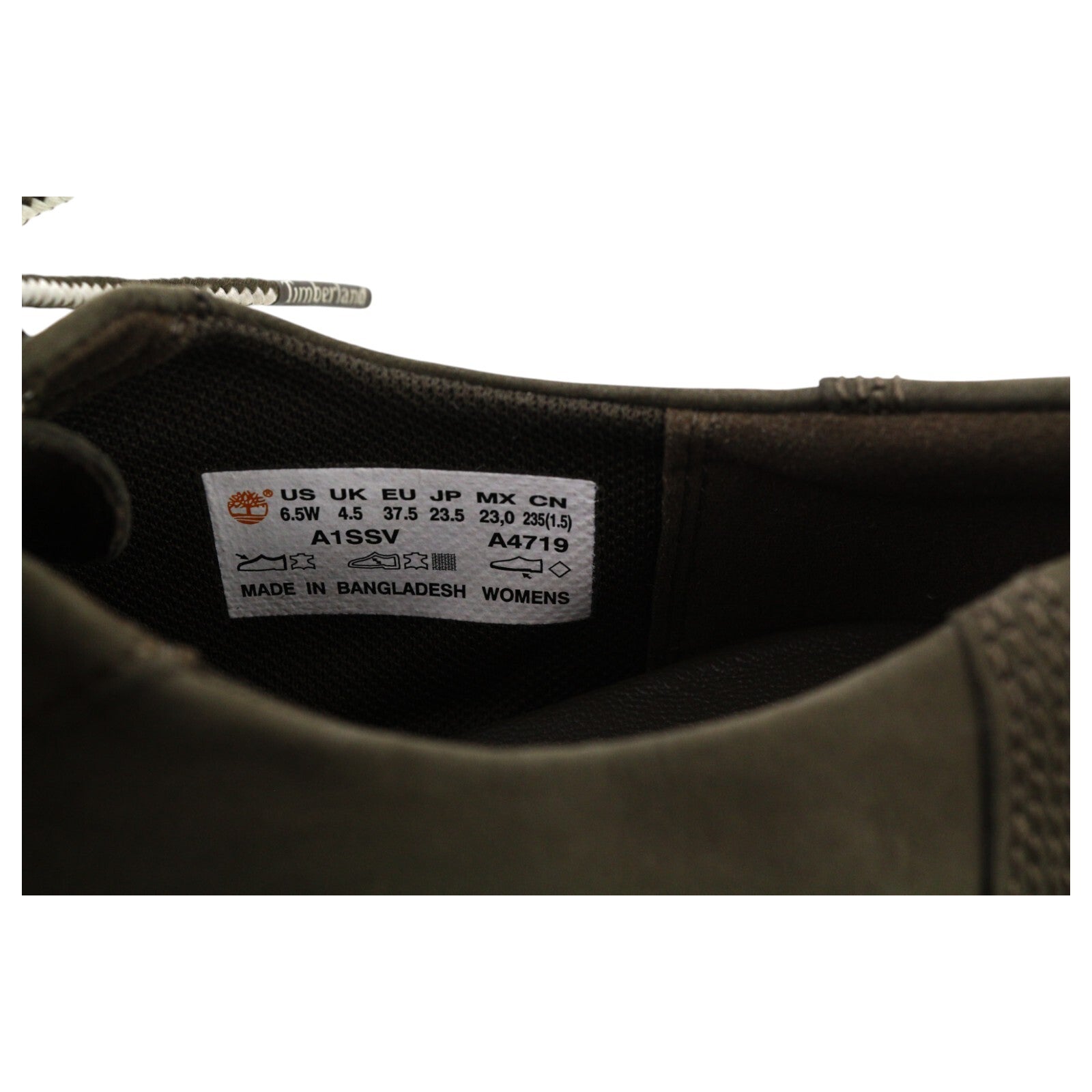 TIMBERLAND A1SSV Women Sneakers EU37 EU37.5 Dark Leather Logo Almond Toe Low Top