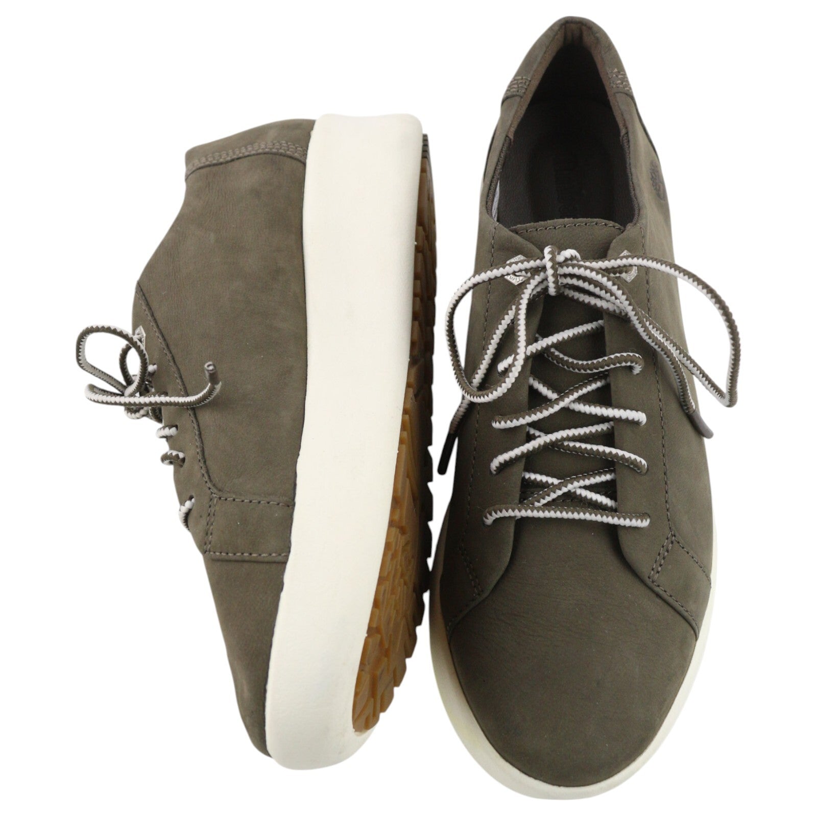 TIMBERLAND A1SSV Women Sneakers EU37 EU37.5 Dark Leather Logo Almond Toe Low Top