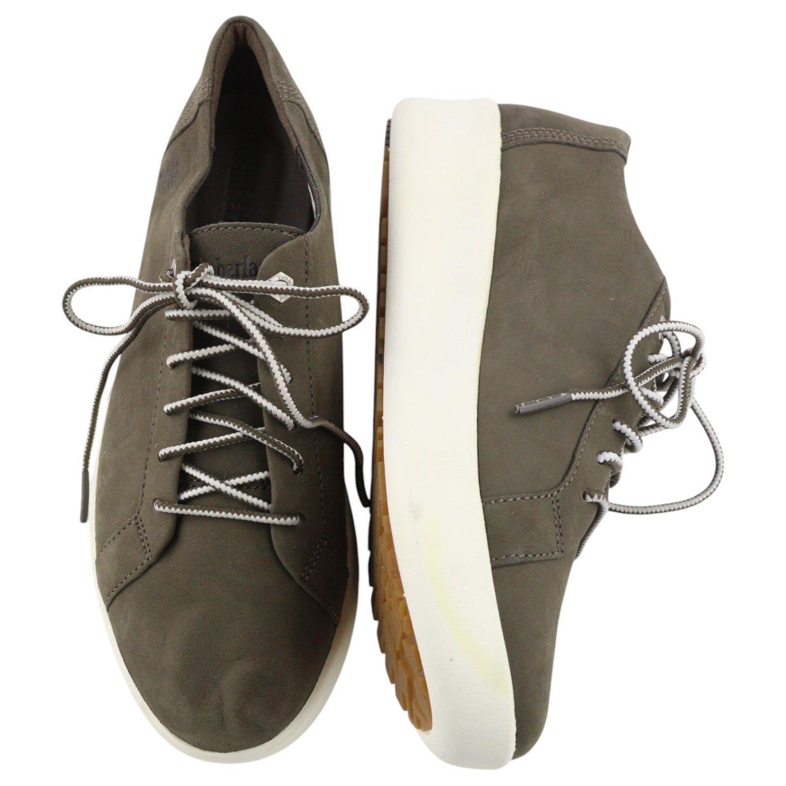 TIMBERLAND A1SSV Women Sneakers EU37 EU37.5 Dark Leather Logo Almond Toe Low Top