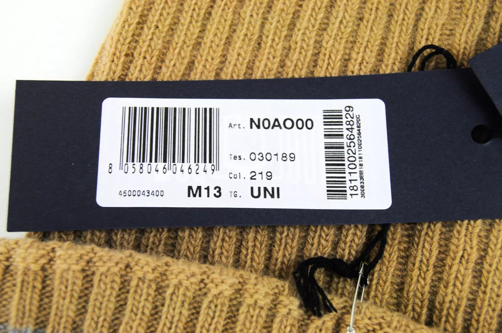 HARMONT & BLAINE Men Hat OS Unisex Brown Wool Logo Knitted Winter Beanie Style