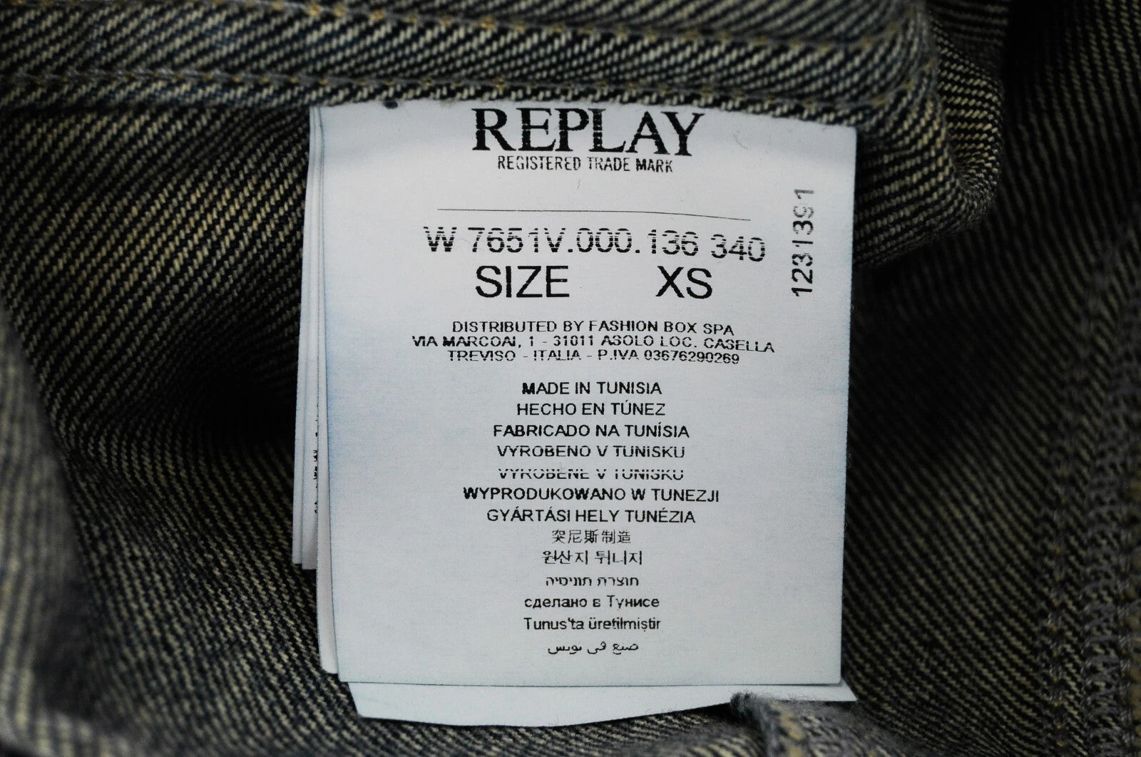 REPLAY Women Jacket XS Blue Denim Washed Long Sleeved Pure Cotton Lightweight