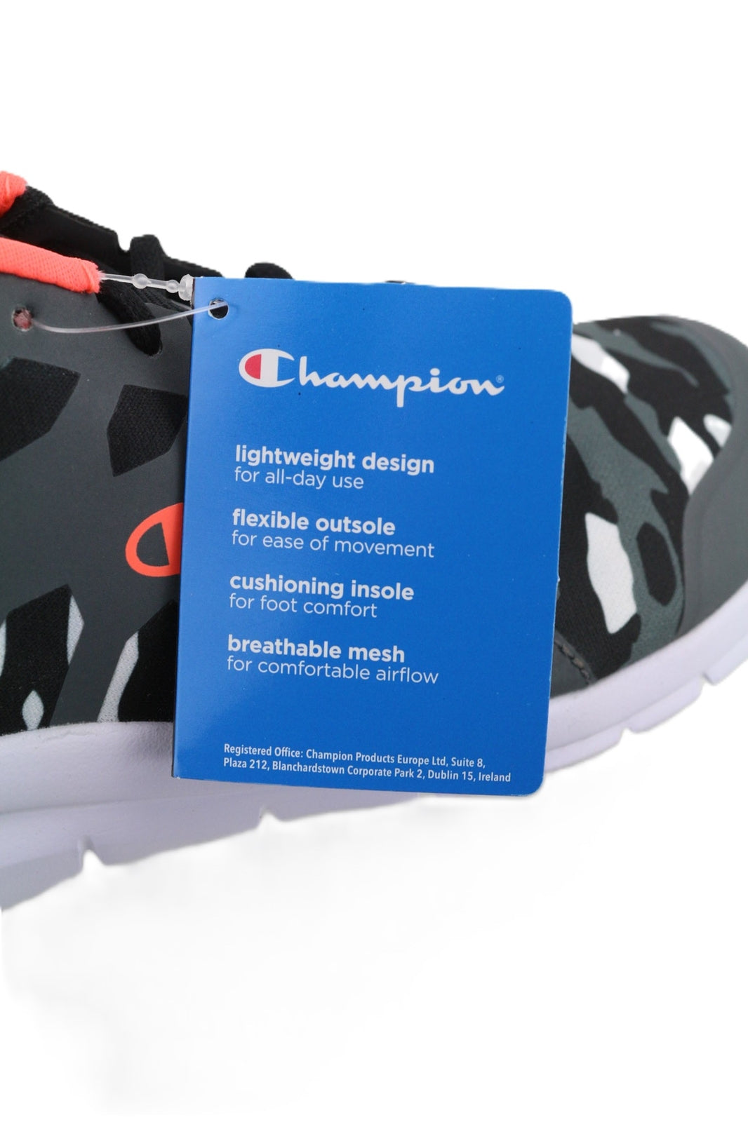 CHAMPION Alpha Camo Men Sneakers U39 UK5.5 Lightweight Flexible Breathable Lace