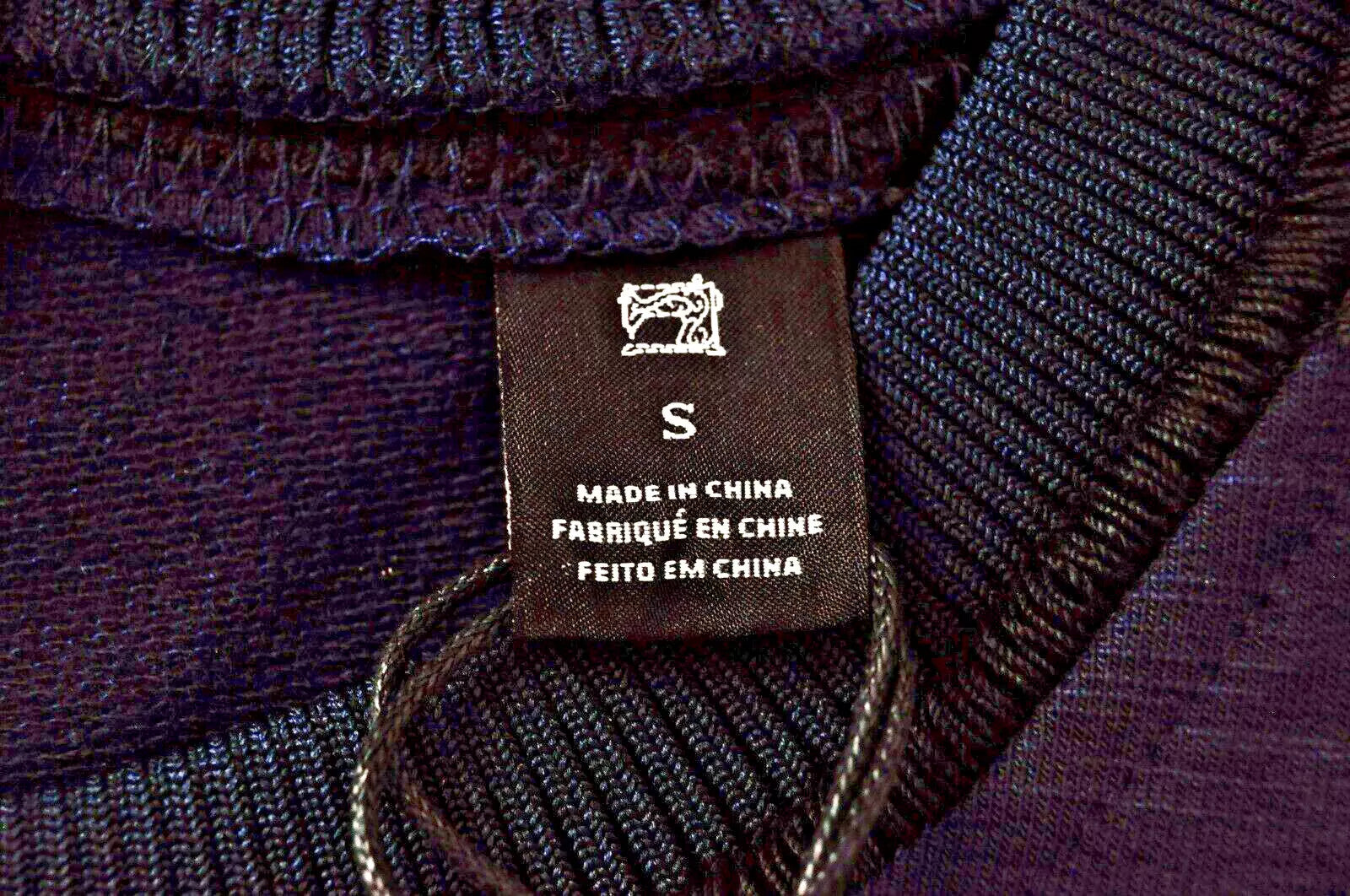 MAISON SCOTCH Women Dress S Navy Cotton Blend Stretch Long Sleeved Knee-Length