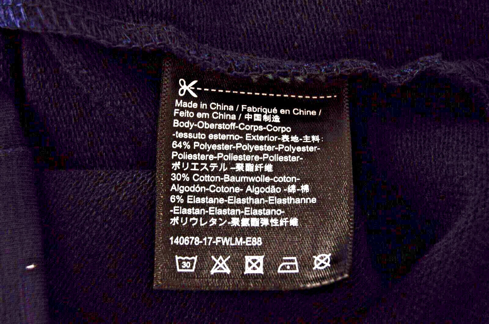 MAISON SCOTCH Women Dress S Navy Cotton Blend Stretch Long Sleeved Knee-Length