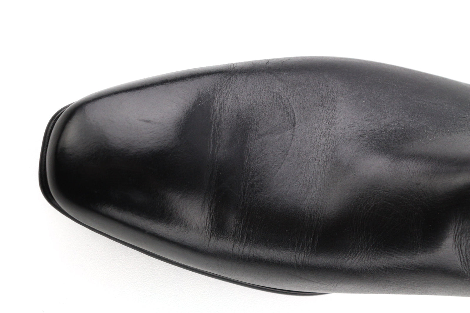 MINELLI Cayan Men Boots EU40 UK6.5 Black Calfskin Ankle Square Toe Pull On Print