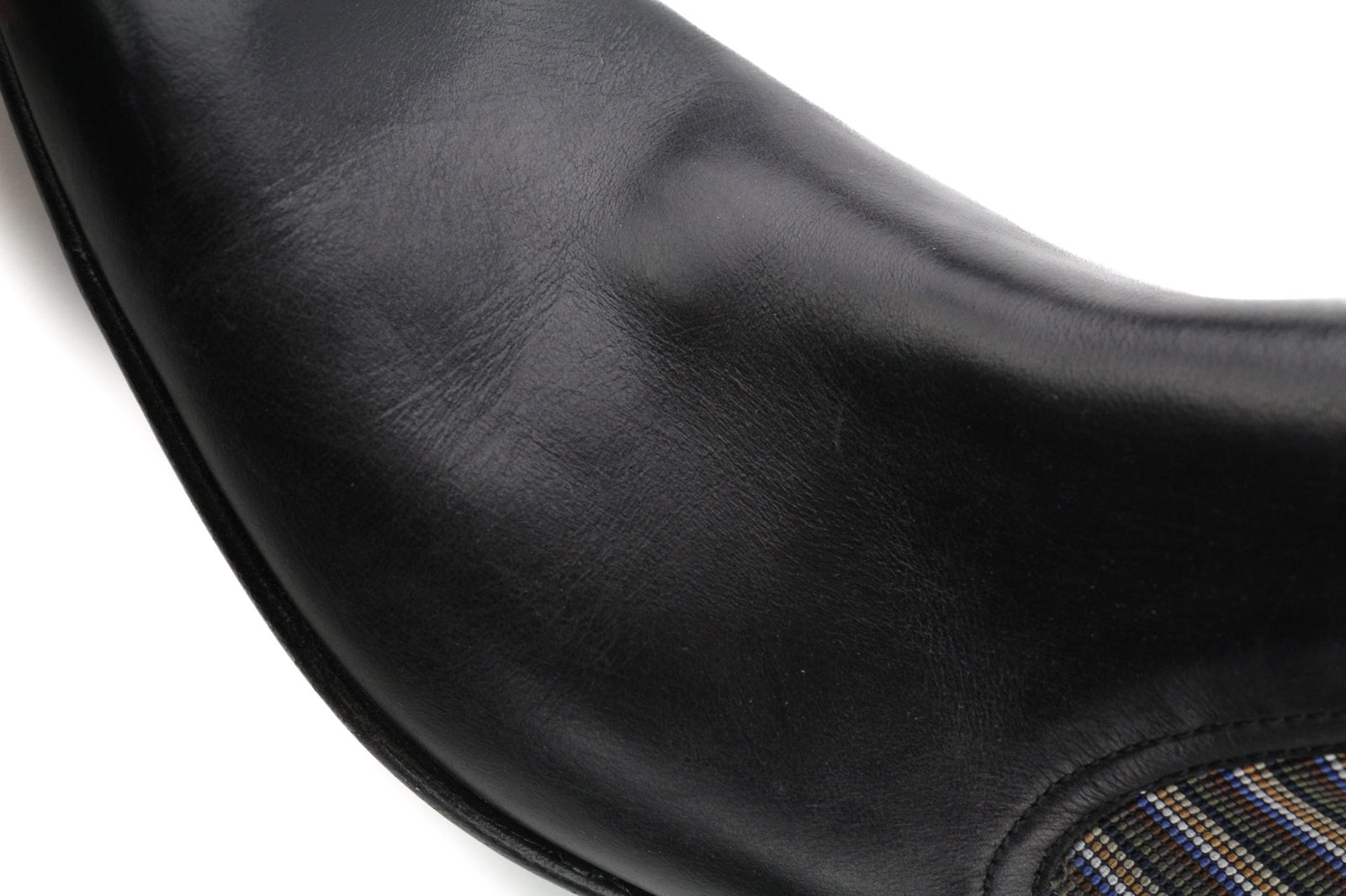 MINELLI Cayan Men Boots EU40 UK6.5 Black Calfskin Ankle Square Toe Pull On Print