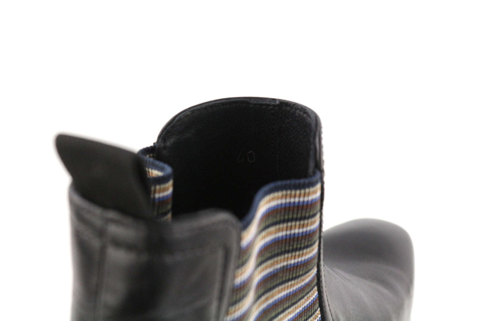 MINELLI Cayan Men Boots EU40 UK6.5 Black Calfskin Ankle Square Toe Pull On Print