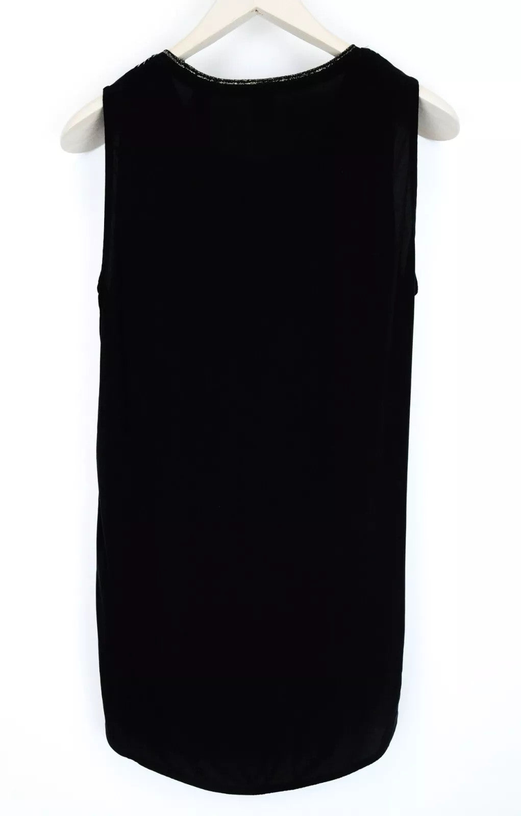 SCOTCH & SODA Ams Blauw Women T-Shirt S Black Striped Long Sleeveless Cotton