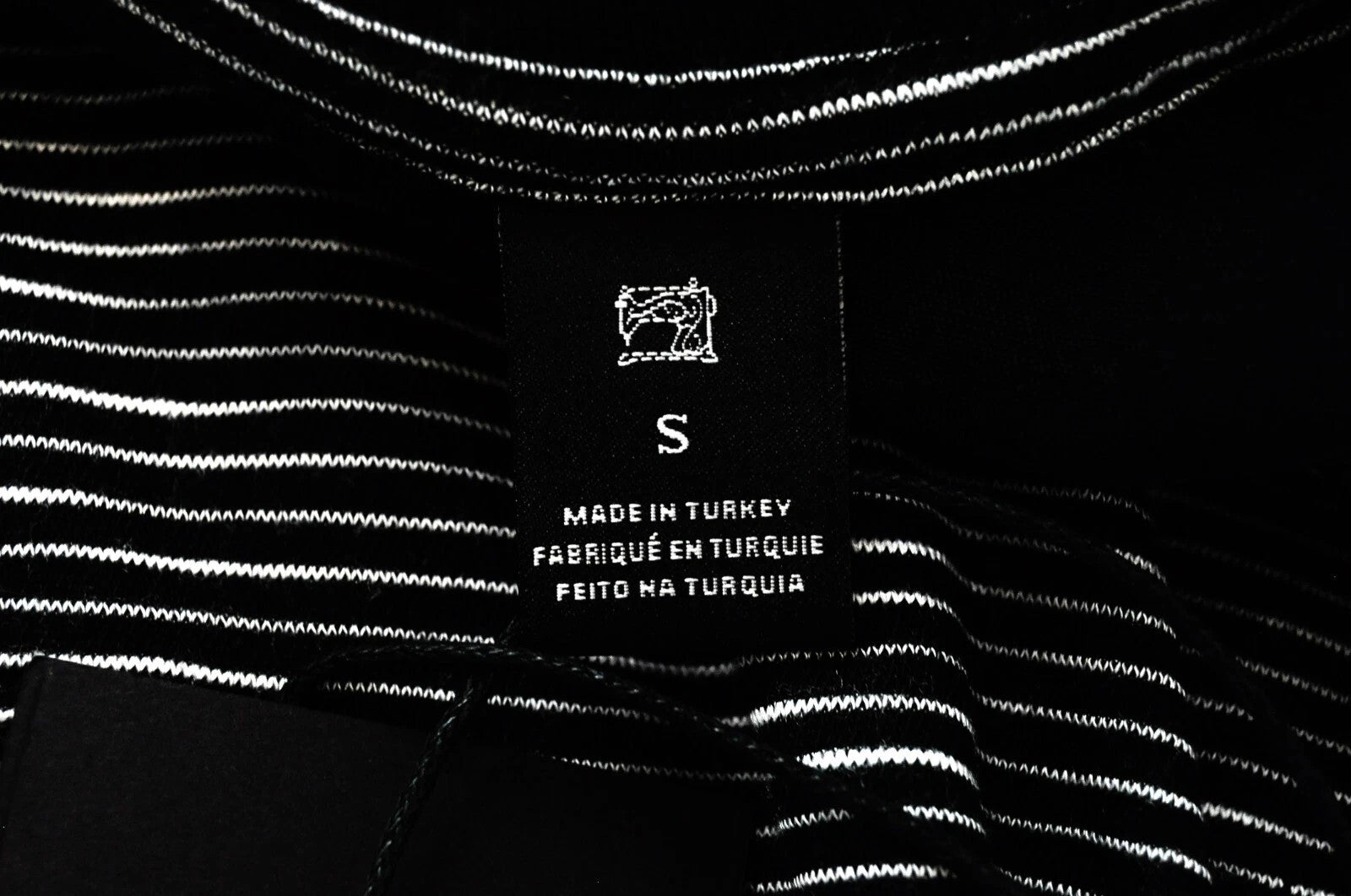 SCOTCH & SODA Ams Blauw Women T-Shirt S Black Striped Long Sleeveless Cotton