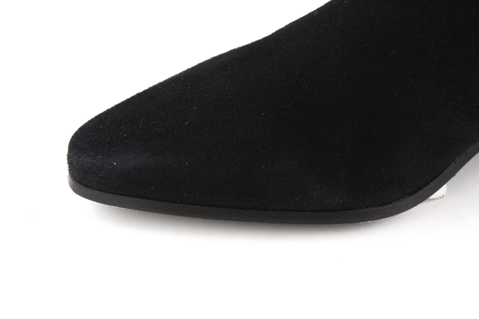 MAJE Flikuio Women Boots EU37 UK4 Black Elasticated Leather Thigh Heel Thin Feet