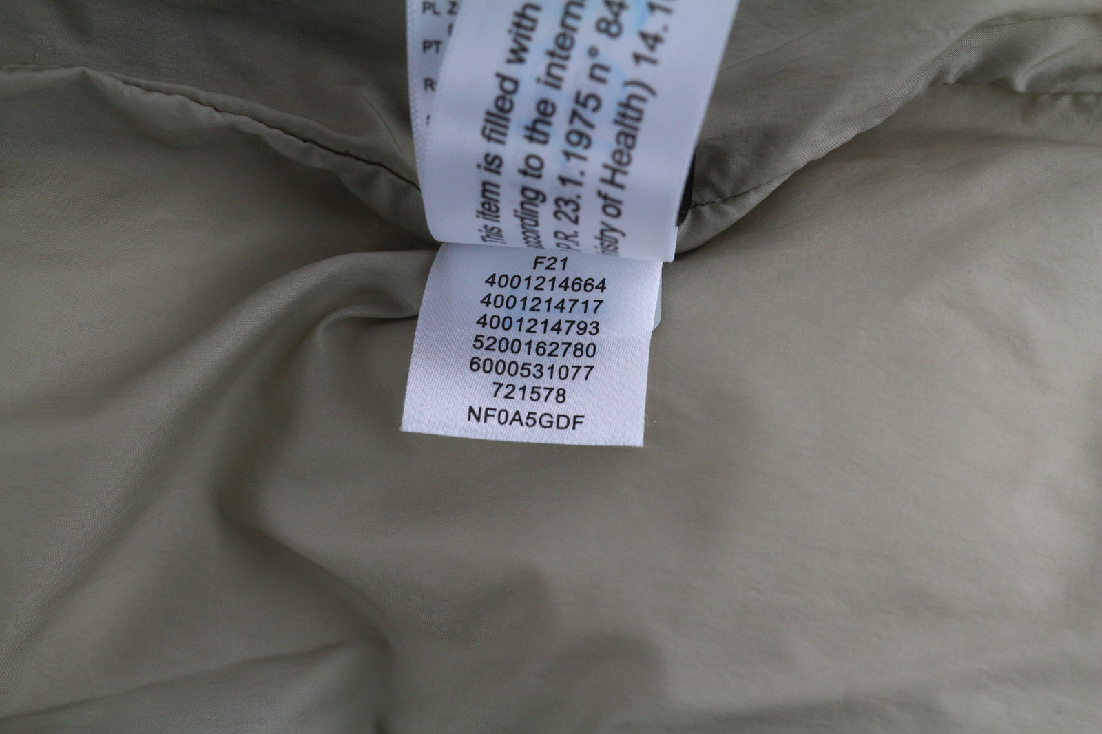 THE NORTH FACE Men Jacket M Beige 700 Down Insulated Hooded Puffer Quilted Logo