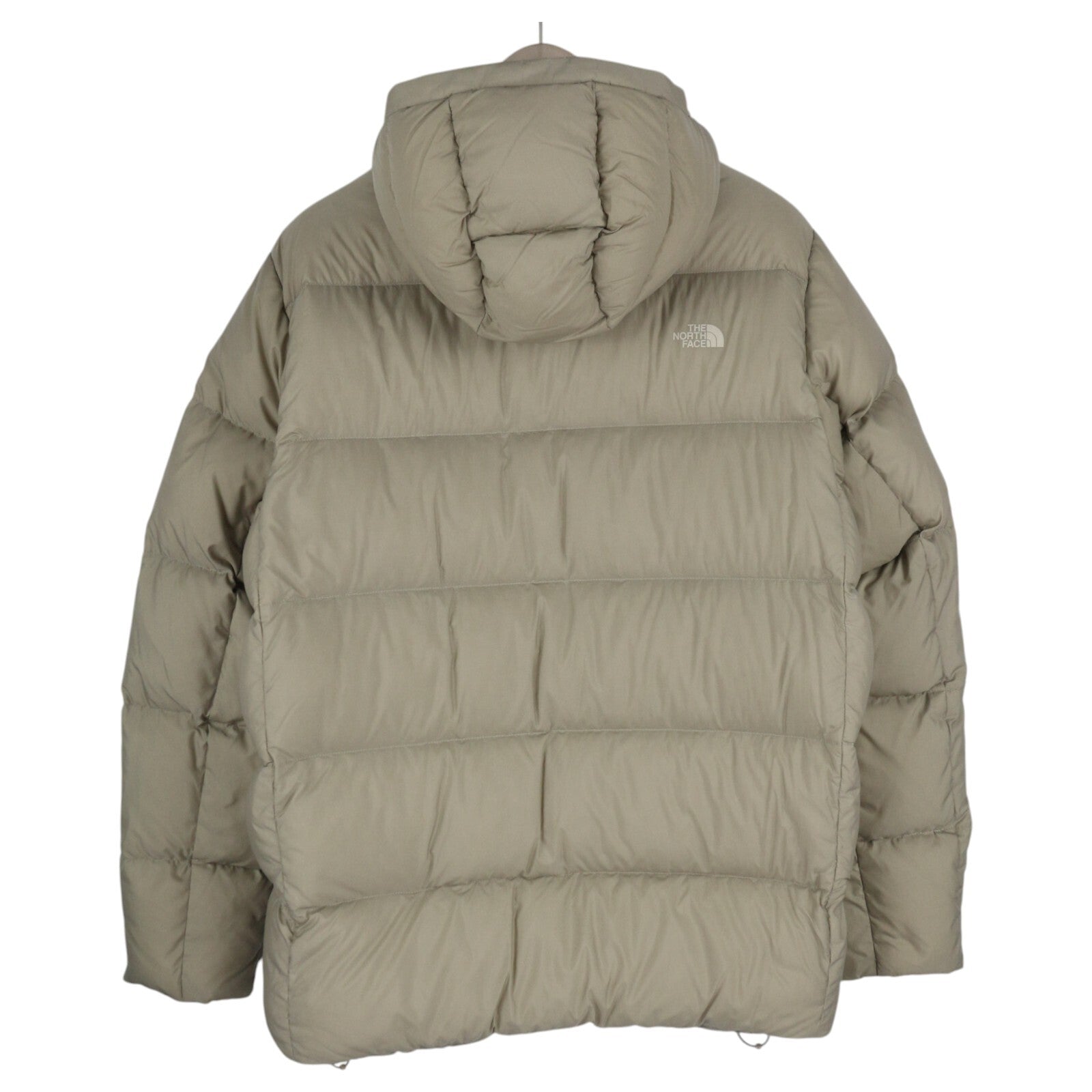 THE NORTH FACE Men Jacket M Beige 700 Down Insulated Hooded Puffer Quilted Logo