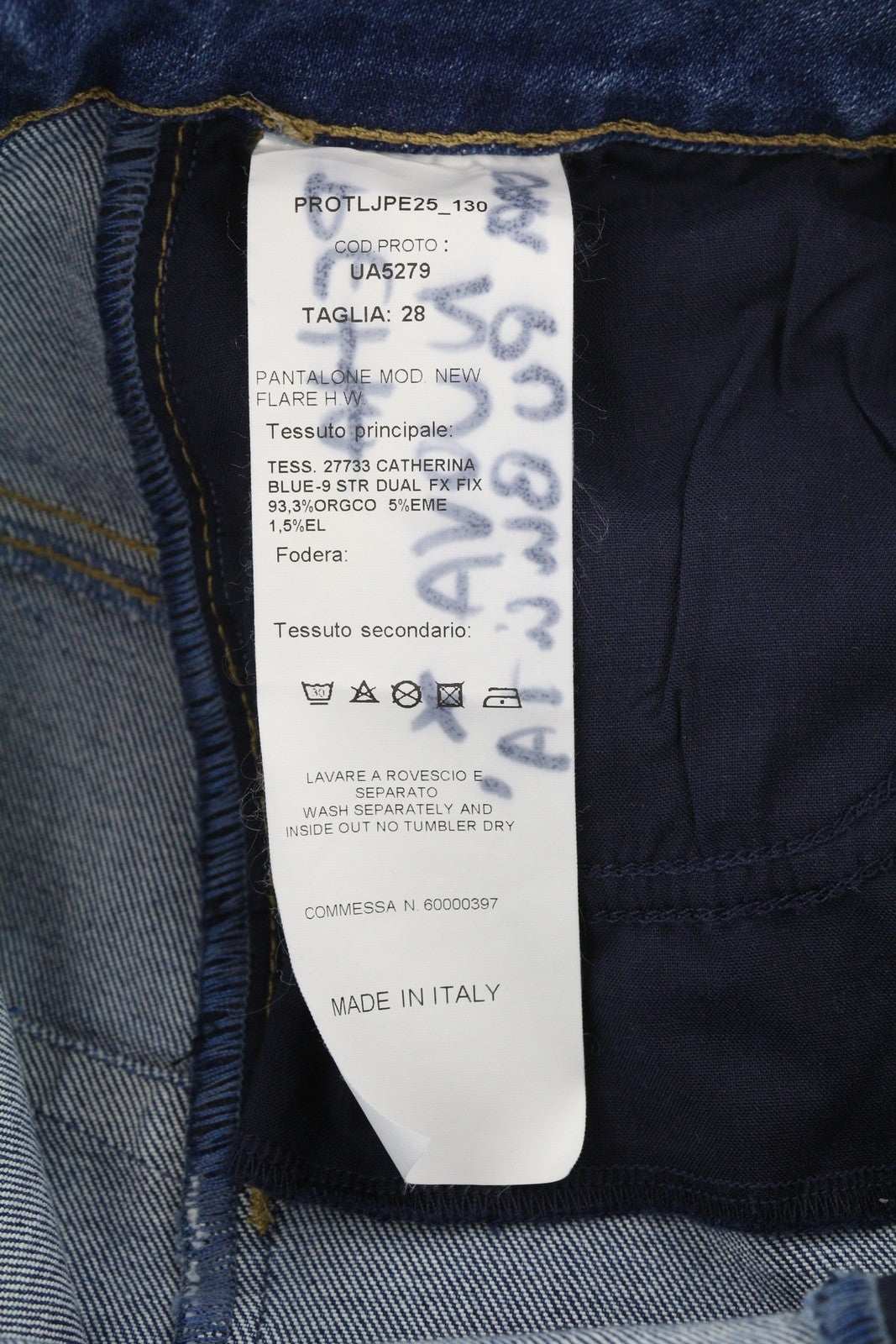 LIU JO New Flare Women Jeans W28 Straight Fit High Waist Washed Denim Blue Logo