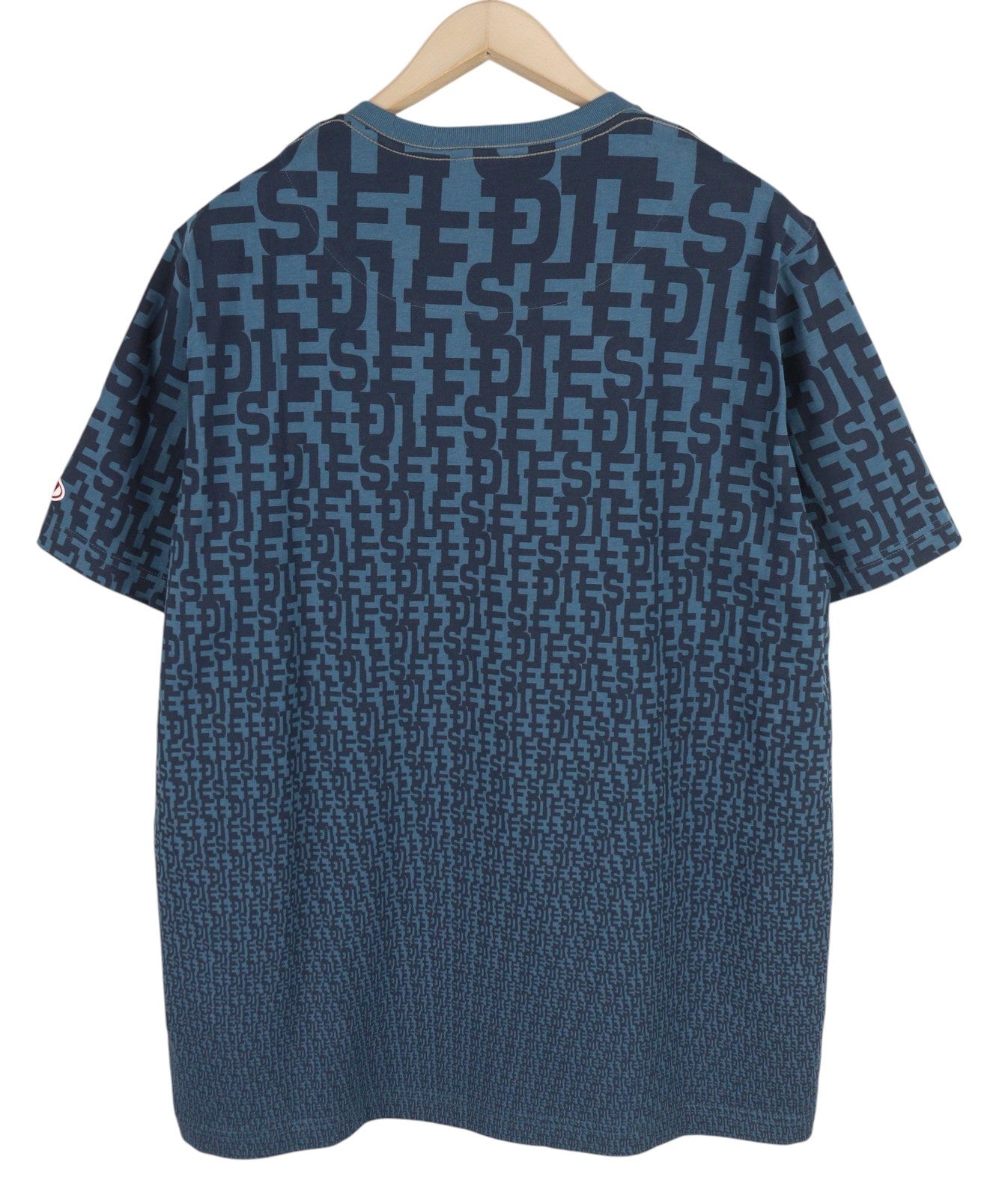 DIESEL T-Just-Mon Men T-Shirt XL Blue Short Sleeved Crew Collar Tricot RRP€125