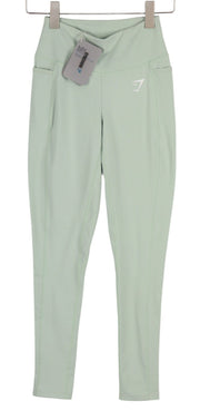 GYMSHARK Dreamy Women Leggings XS Sport Trousers Pistachio Green Stretch Dry Fit