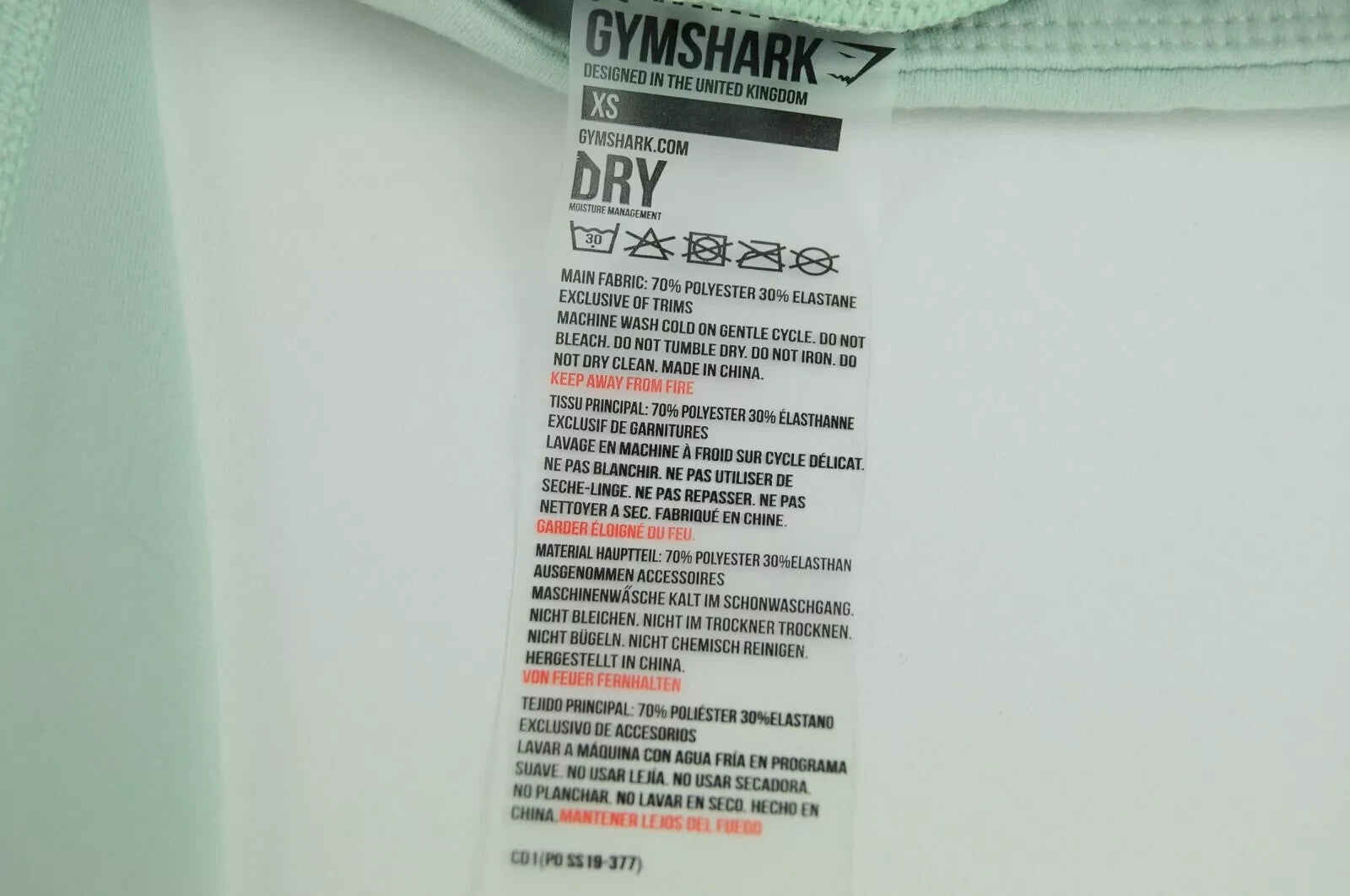 GYMSHARK Dreamy Women Leggings XS Sport Trousers Pistachio Green Stretch Dry Fit