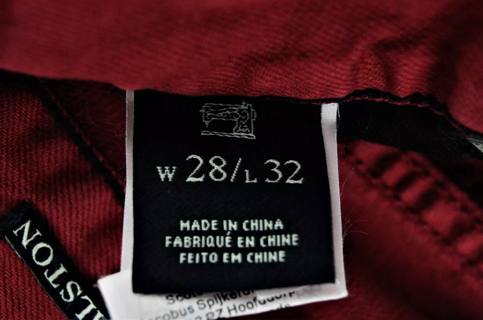 SCOTCH & SODA Ralston Men Jeans W28/L32 Jeans Bordeaux Red Classic Slim Buttoned