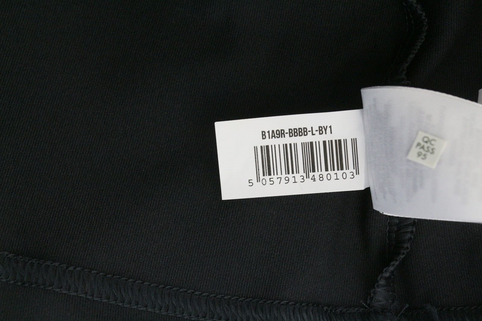 GYMSHARK B1A9R Women Sweatshirt L Black Long Sleeve Half Zip Stretch Training