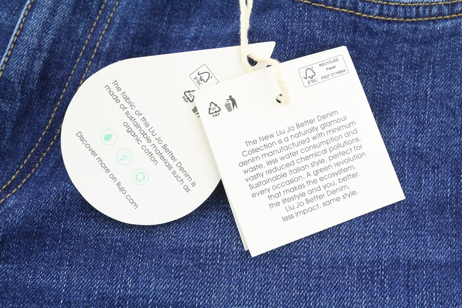 LIU JO Women Jeans W27 Washed Denim Blue Straight Fit High Waist Zip Fly Logo