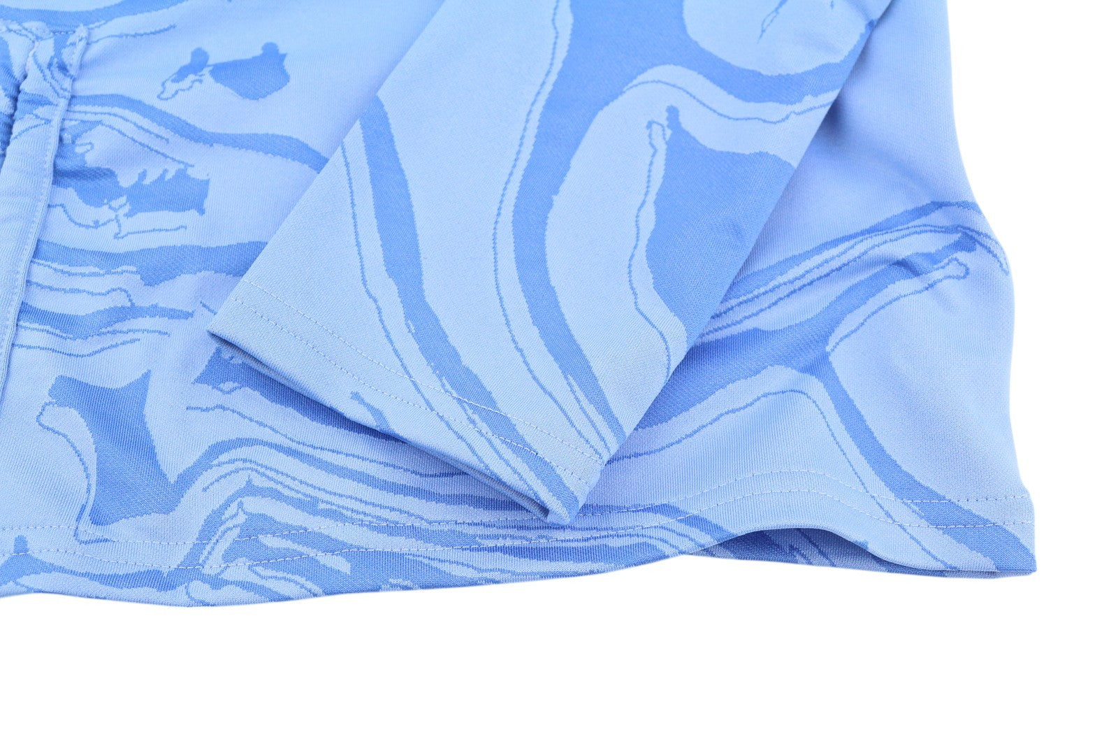 GYMSHARK Power Women Hoodie M Blue Long Sleeve Cropped Jacquard Breathable Logo