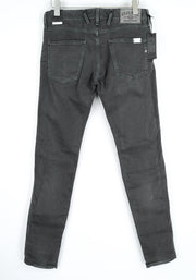 REPLAY Anbass Men W30/L34 Grey Slim Fit Jeans Cotton Stretch 5-Pocket Denim
