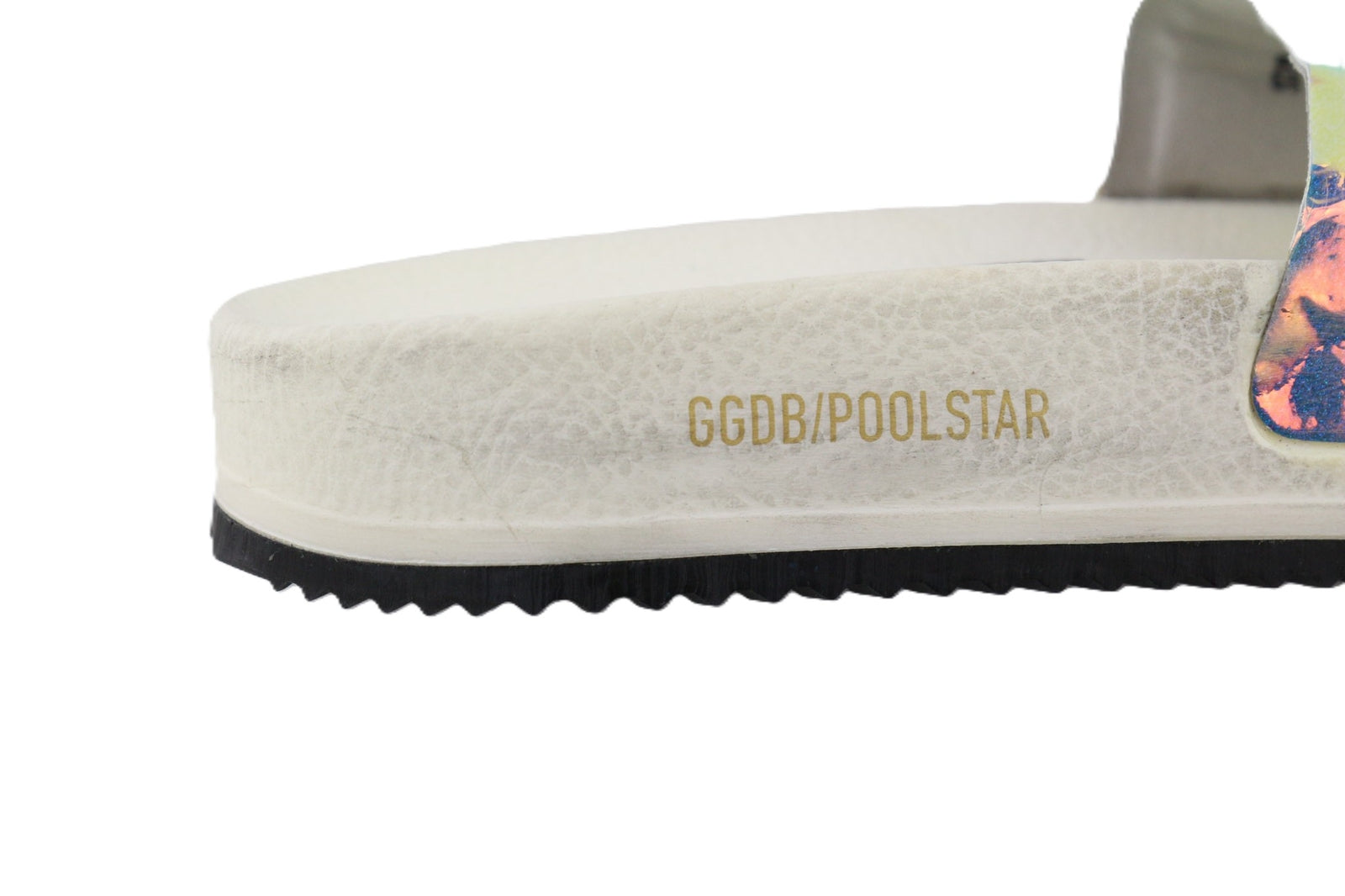 GOLDEN GOOSE Poolstar Women Slippers EU39 Shiny White Slip On Swimming Summer