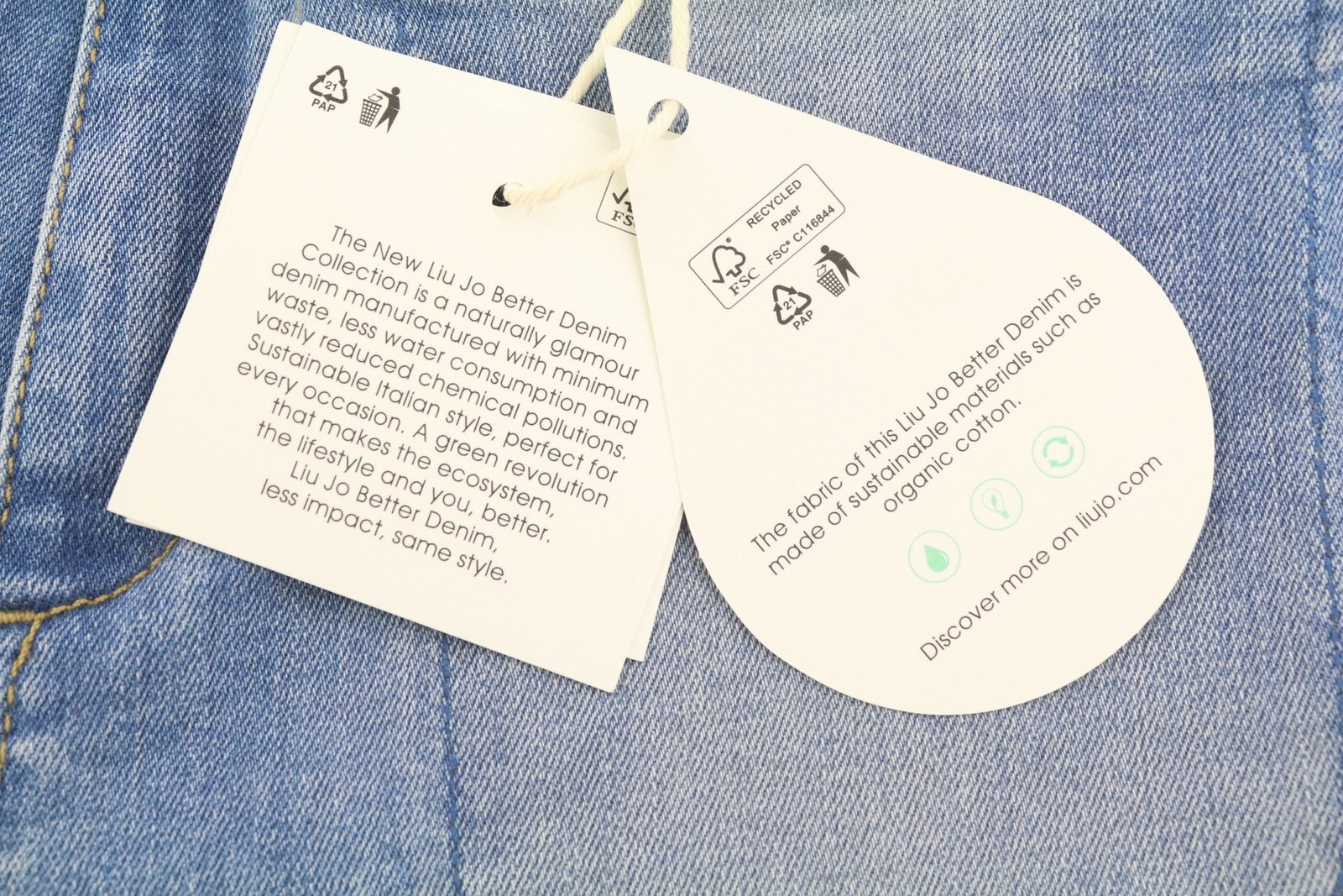 LIU JO Boot Cut Cropped Women Jeans W28 Washed Blue High Waist Denim Zip Fly