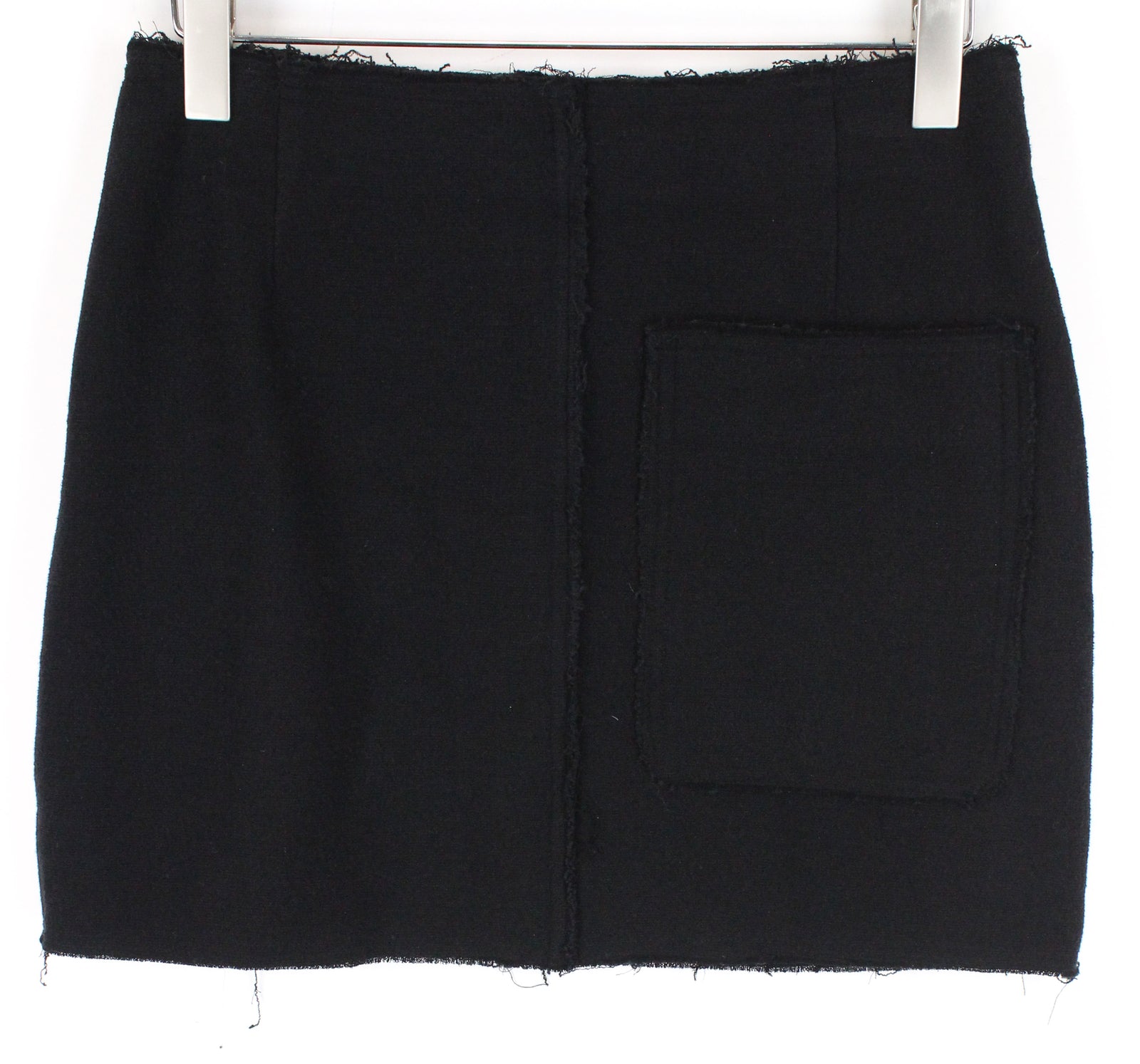 SUISTUDIO Nash Women Skirt EU40 Black Wool Cotton Blend Short Classic Lined