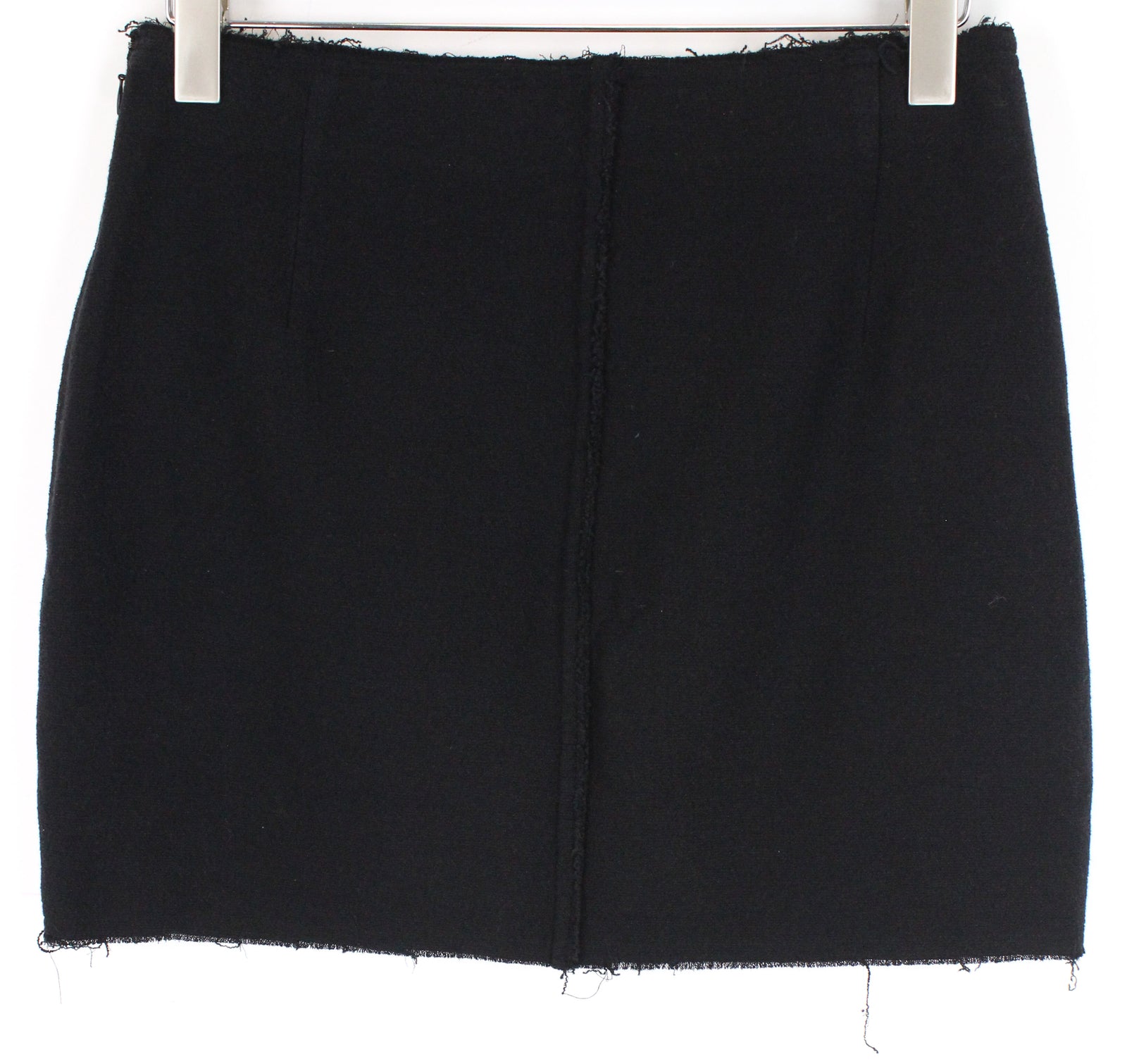 SUISTUDIO Nash Women Skirt EU40 Black Wool Cotton Blend Short Classic Lined