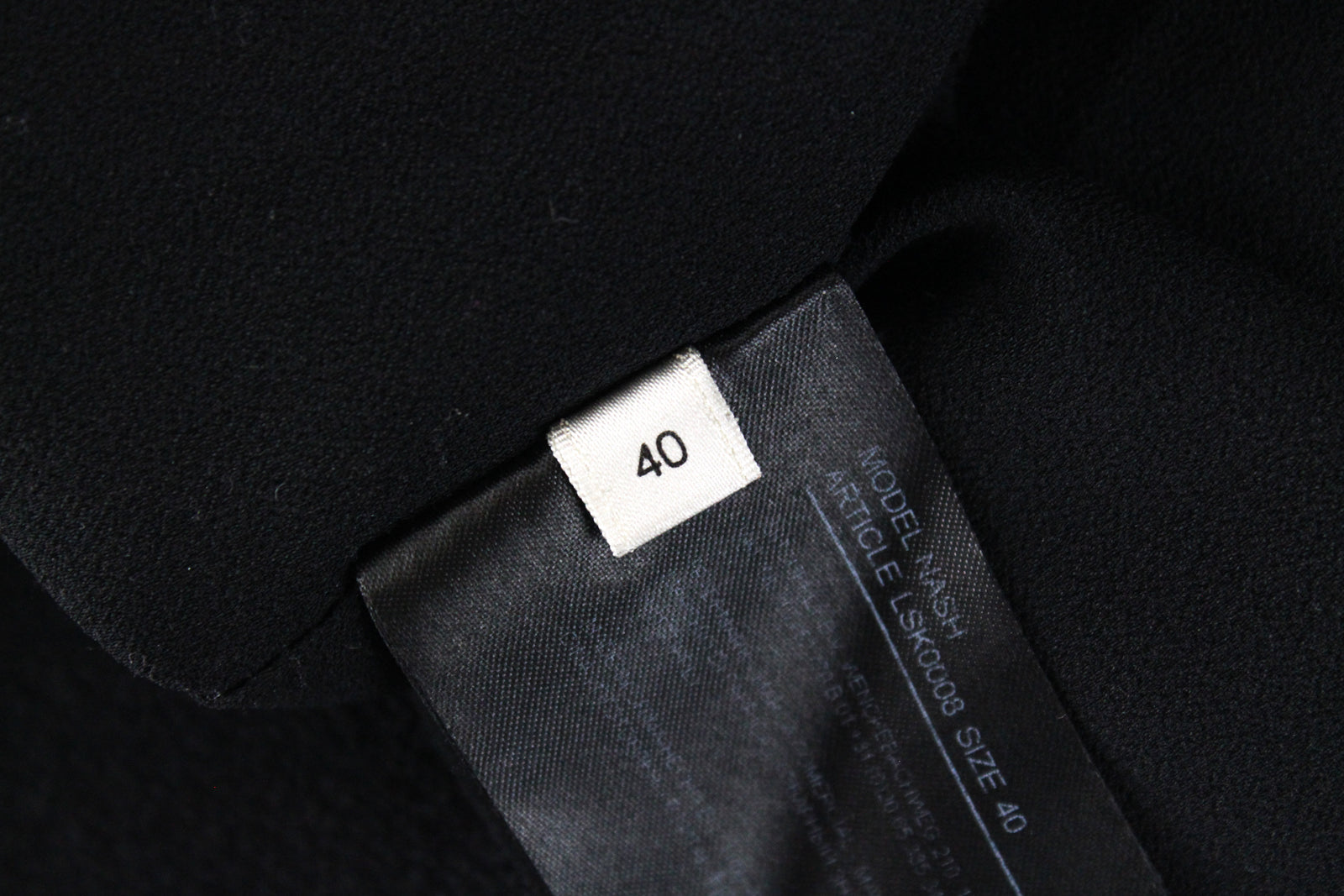 SUISTUDIO Nash Women Skirt EU40 Black Wool Cotton Blend Short Classic Lined