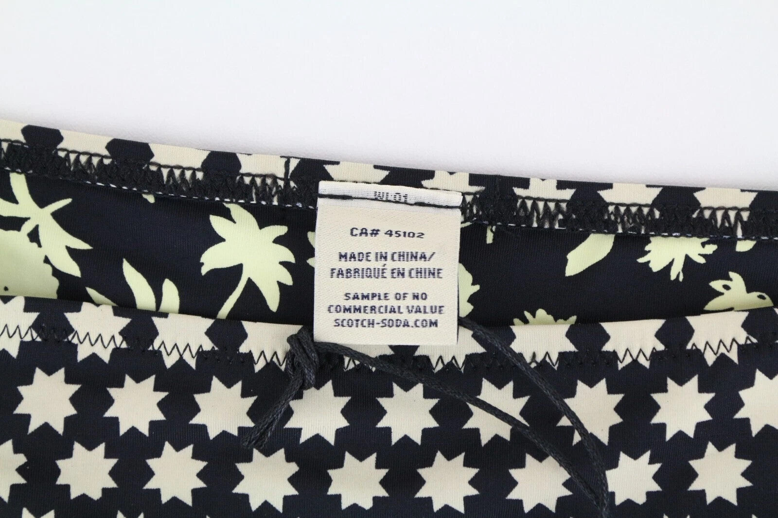 MAISON SCOTCH XS Black Star Print Bikini Bottom Beachwear Women's Swim