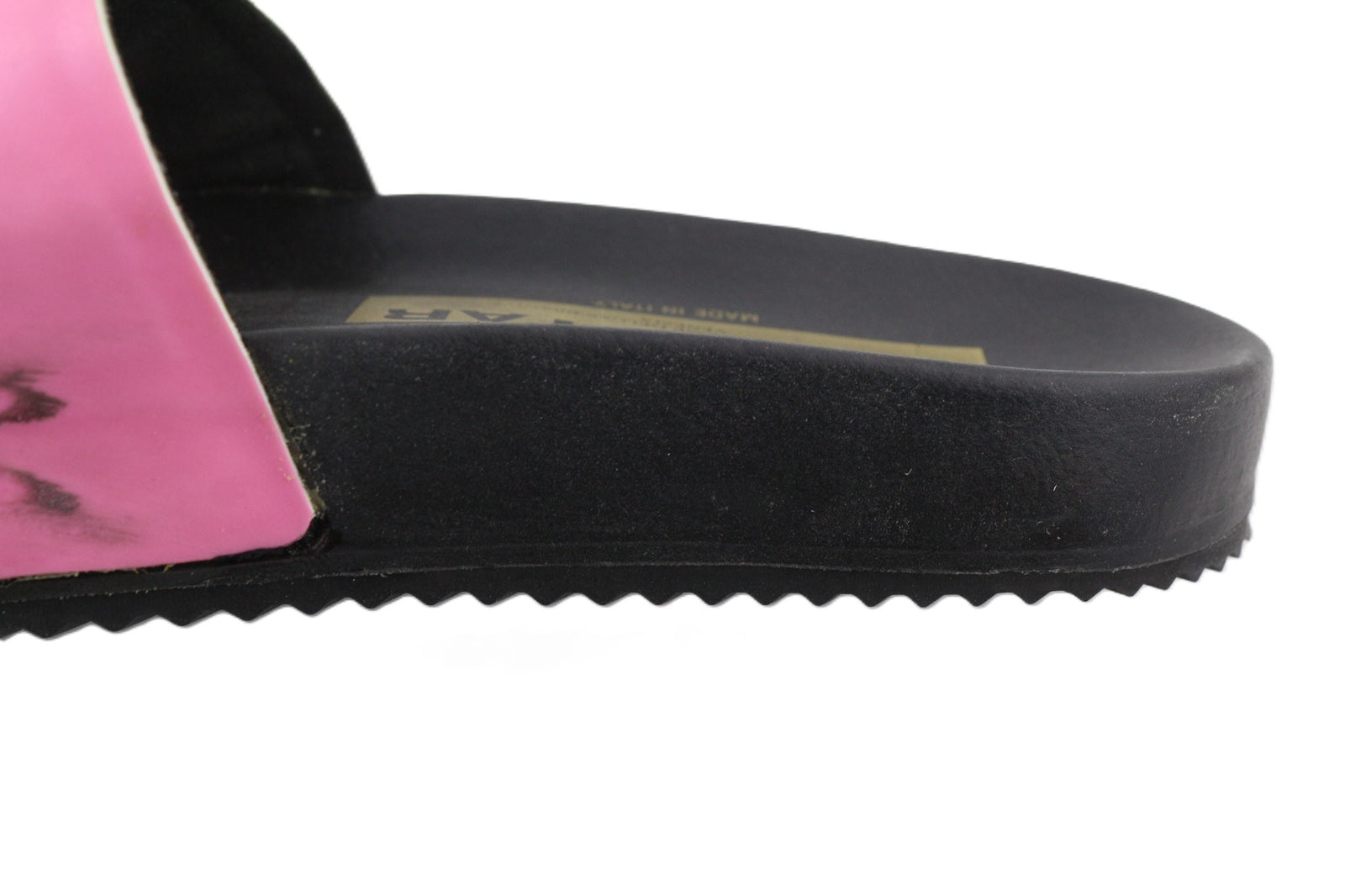 GOLDEN GOOSE Poolstar Women Slippers EU39 Pink Black Slip On Swimming Casual