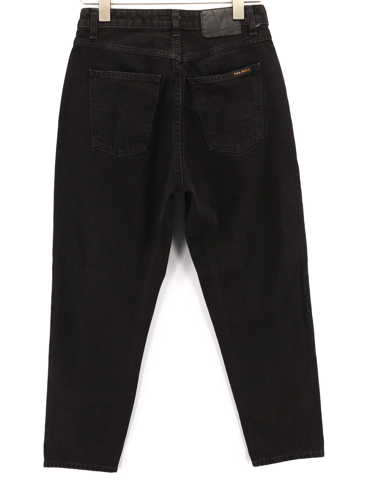 NUDIE JEANS Breezy Britt Women Jeans W29/L28 Regular Tapered Casual Cotton Black